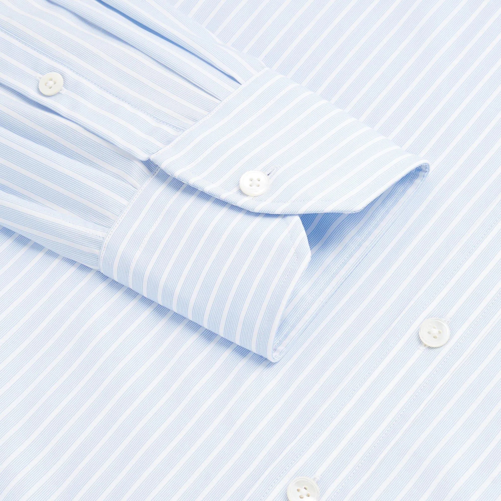 Thomas Pink Tailored Fit Formal Superior Broken Stripe Shirt-MALFORD OF LONDON SAVILE ROW MENSWEAR OUTLET