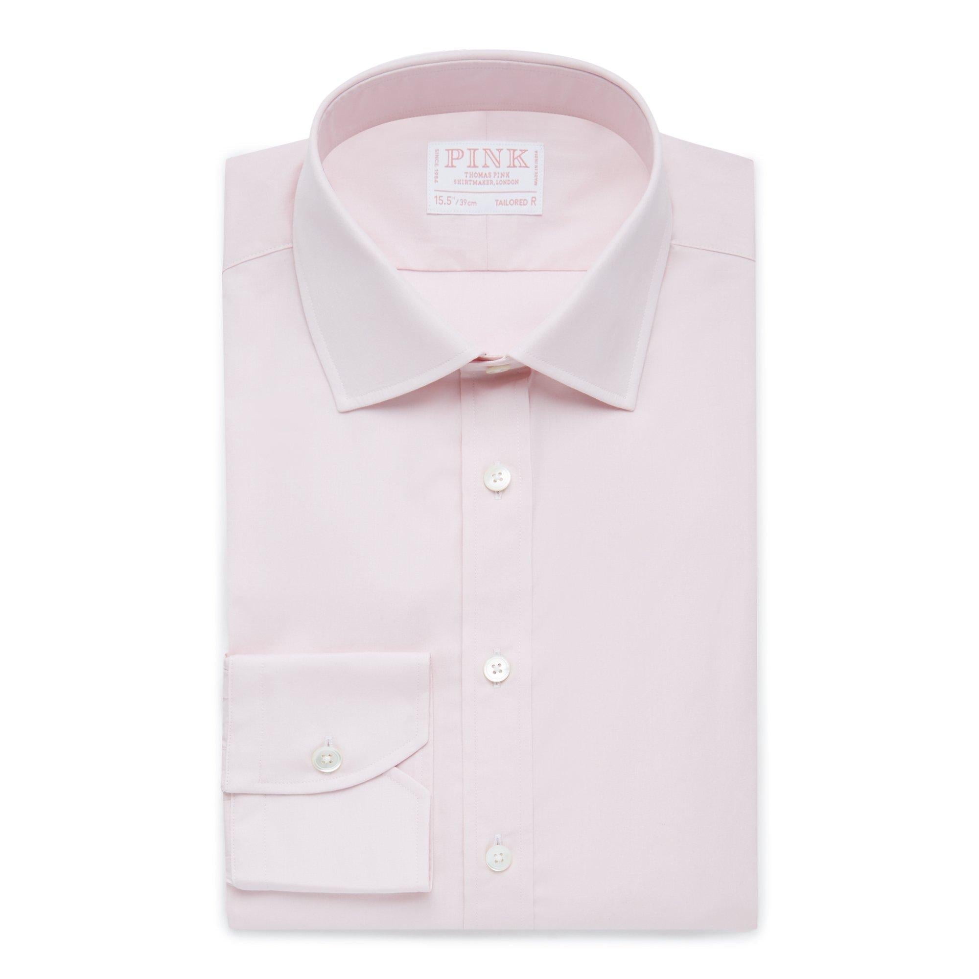 Thomas Pink Tailored Fit Formal Superior Solid Plain Shirt-MALFORD OF LONDON SAVILE ROW MENSWEAR OUTLET