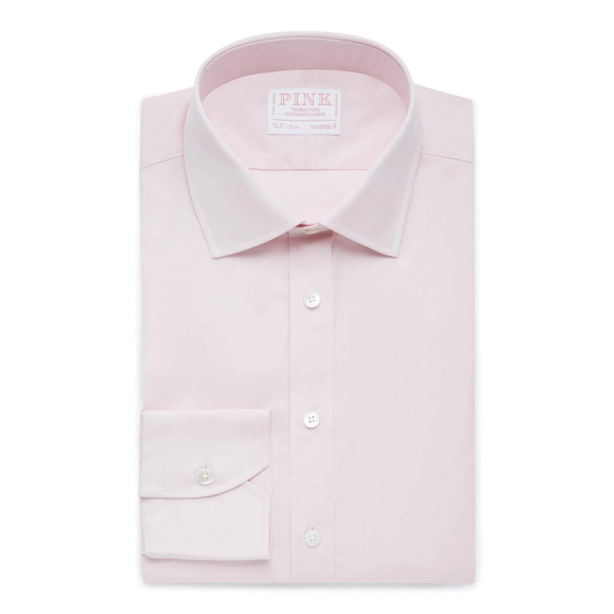 Thomas Pink Tailored Fit Formal Superior Solid Plain Shirt-MALFORD OF LONDON SAVILE ROW MENSWEAR OUTLET