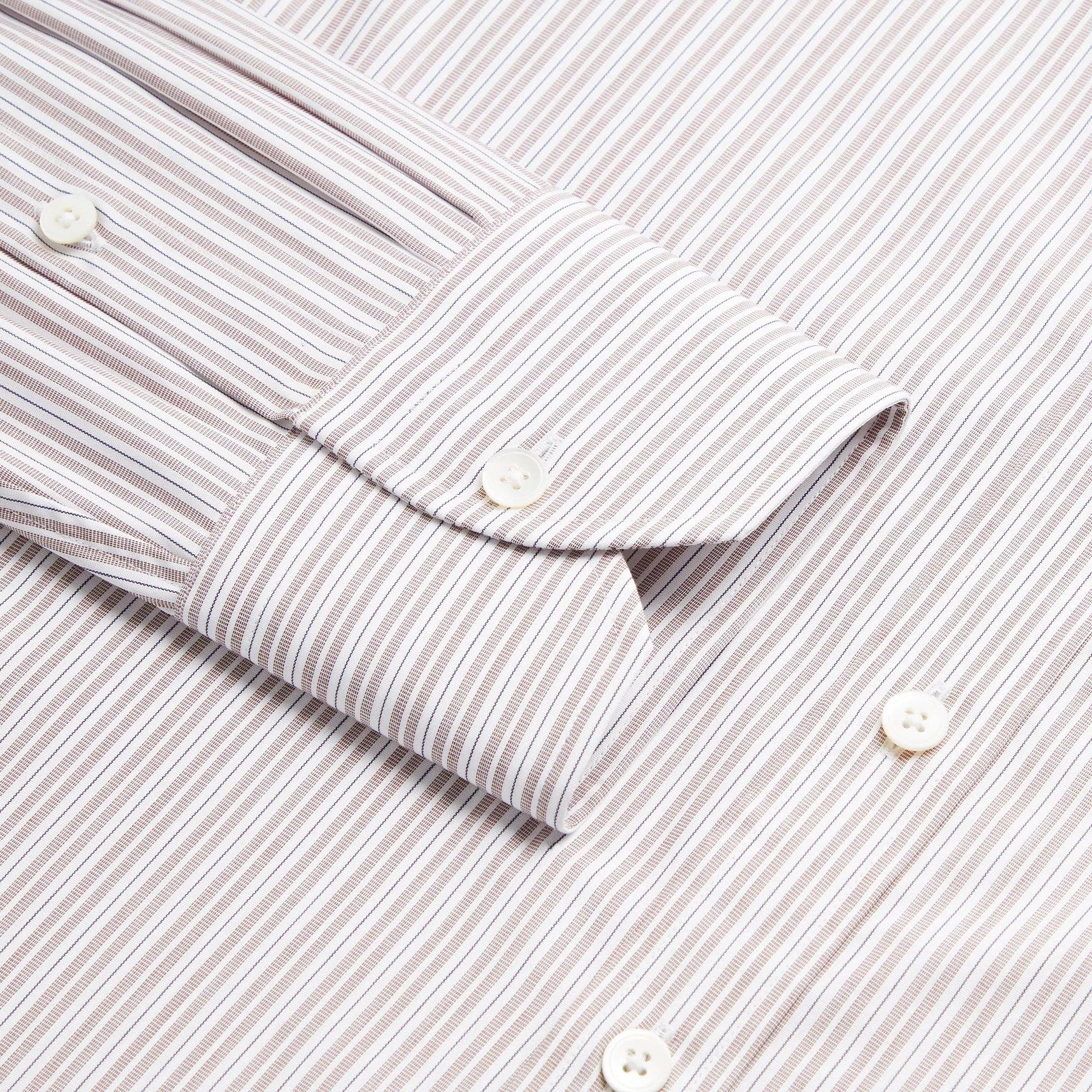 Thomas Pink Tailored Fit Formal Supraluxe Dobby Stripe Shirt-MALFORD OF LONDON SAVILE ROW MENSWEAR OUTLET