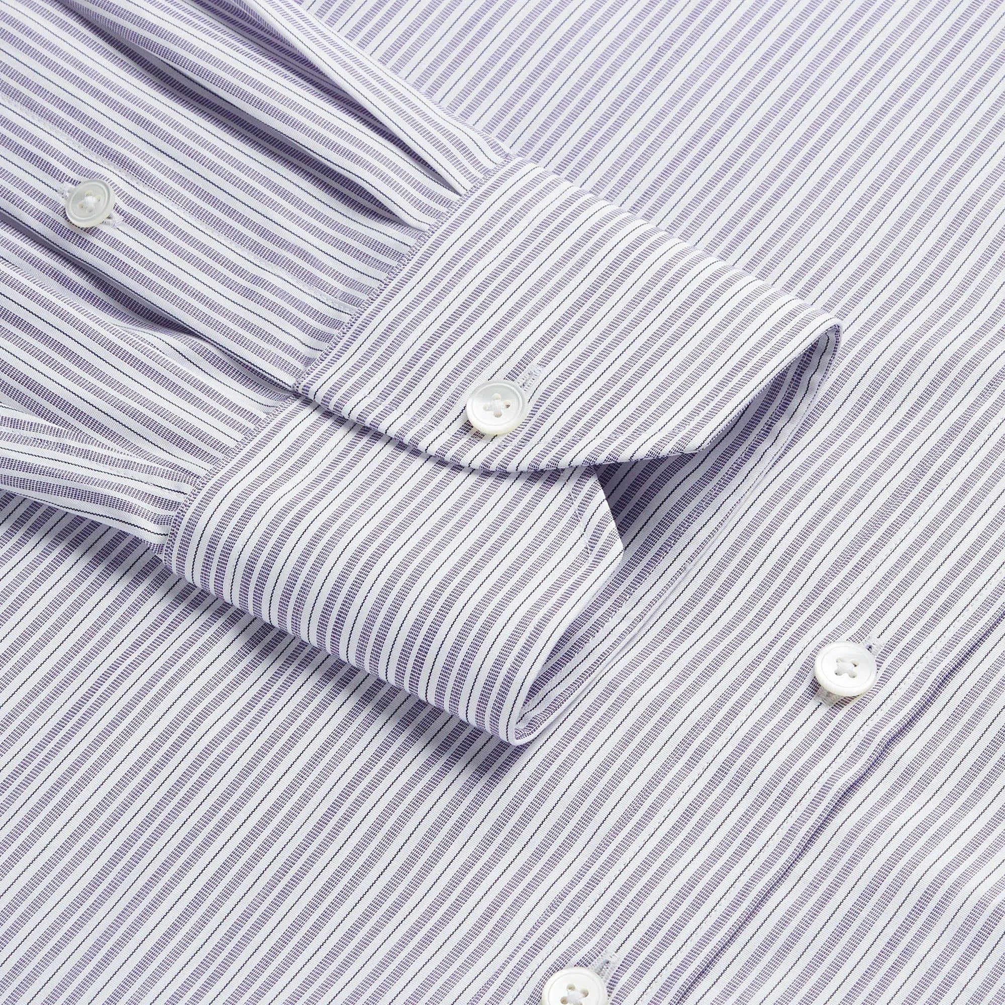 Thomas Pink Tailored Fit Formal Supraluxe Dobby Stripe Shirt-MALFORD OF LONDON SAVILE ROW MENSWEAR OUTLET