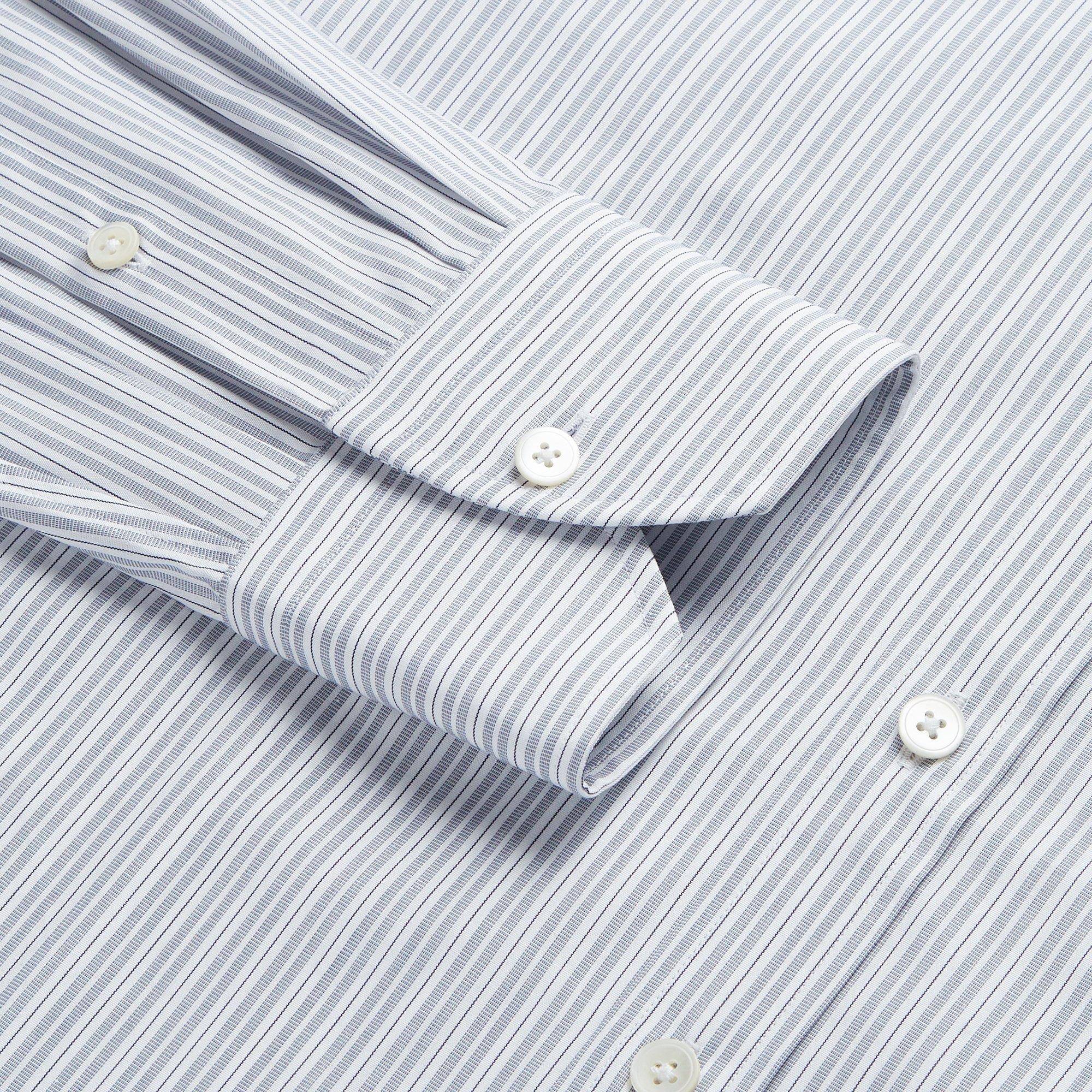 Thomas Pink Tailored Fit Formal Supraluxe Dobby Stripe Shirt-MALFORD OF LONDON SAVILE ROW MENSWEAR OUTLET