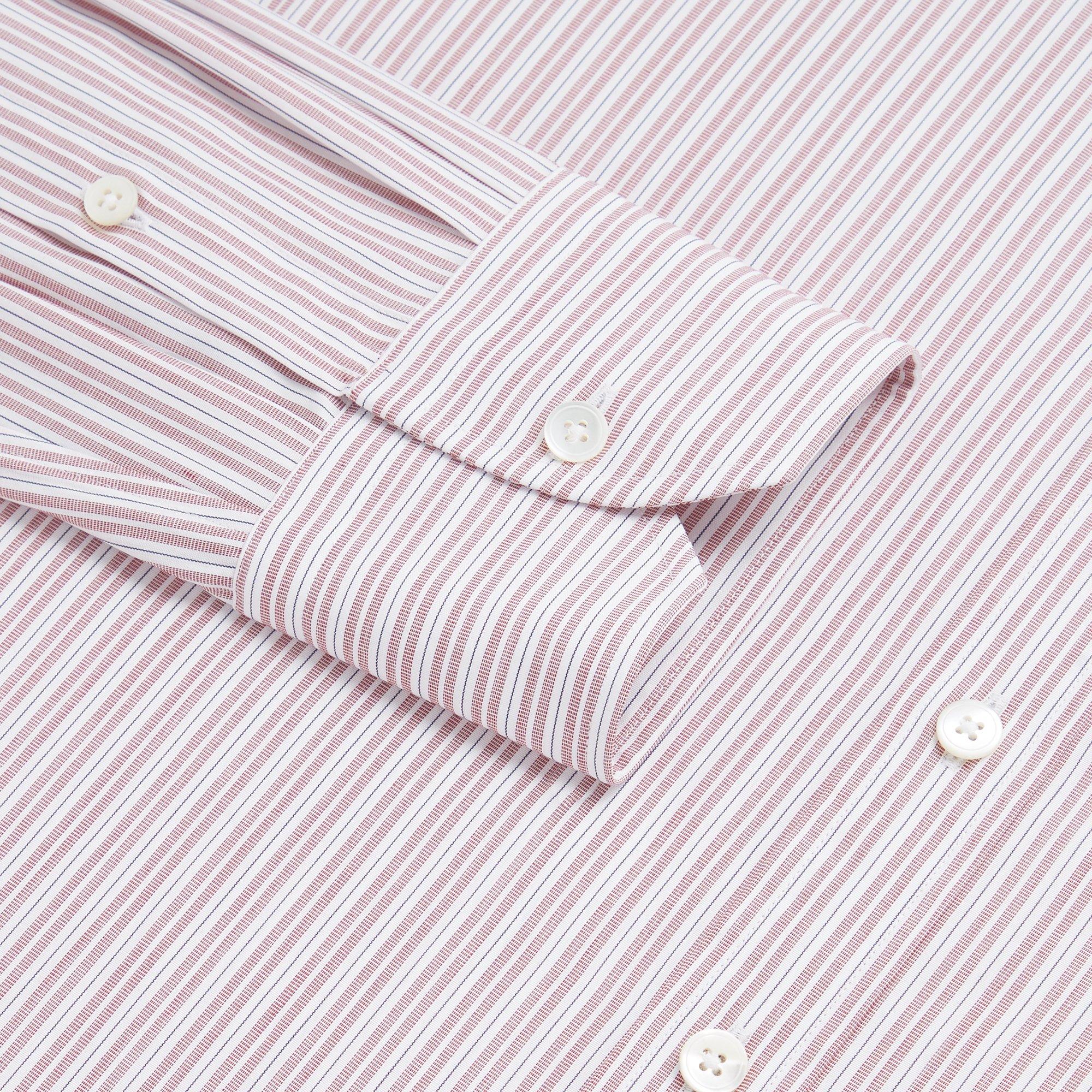 Thomas Pink Tailored Fit Formal Supraluxe Dobby Stripe Shirt-MALFORD OF LONDON SAVILE ROW MENSWEAR OUTLET