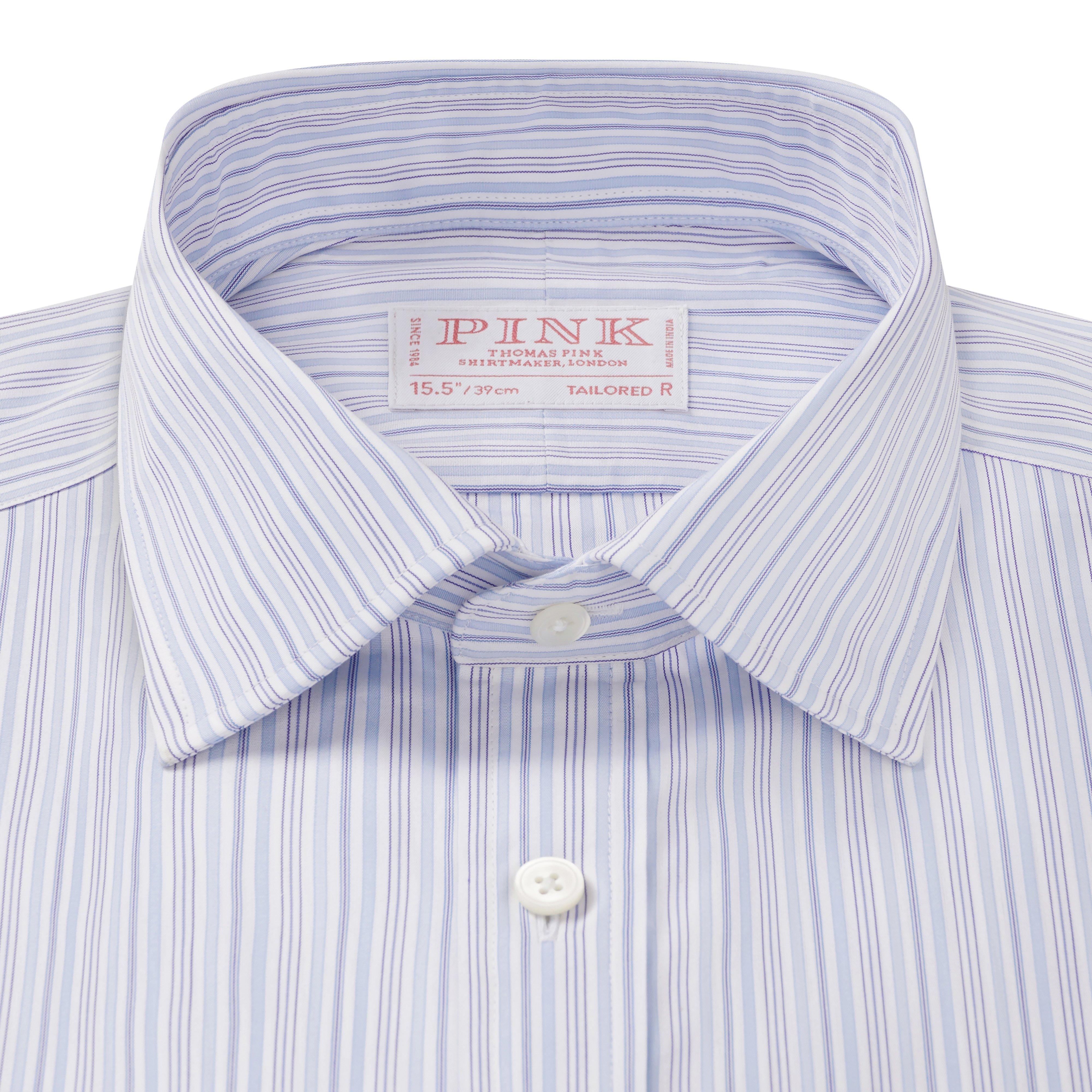 Thomas Pink Tailored Fit Formal Supraluxe Multi Stripe Shirt-MALFORD OF LONDON SAVILE ROW MENSWEAR OUTLET