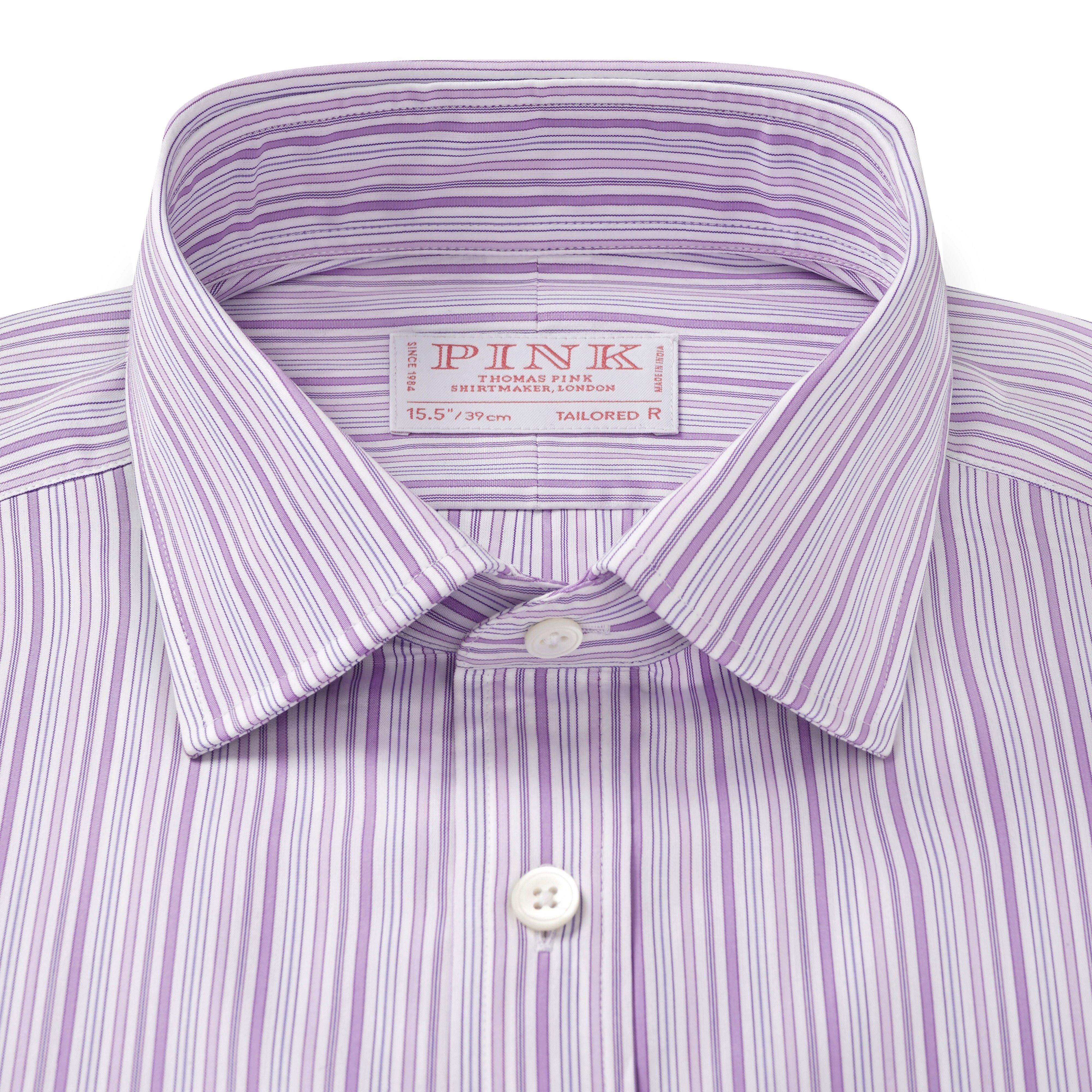 Thomas Pink Tailored Fit Formal Supraluxe Multi Stripe Shirt-MALFORD OF LONDON SAVILE ROW MENSWEAR OUTLET