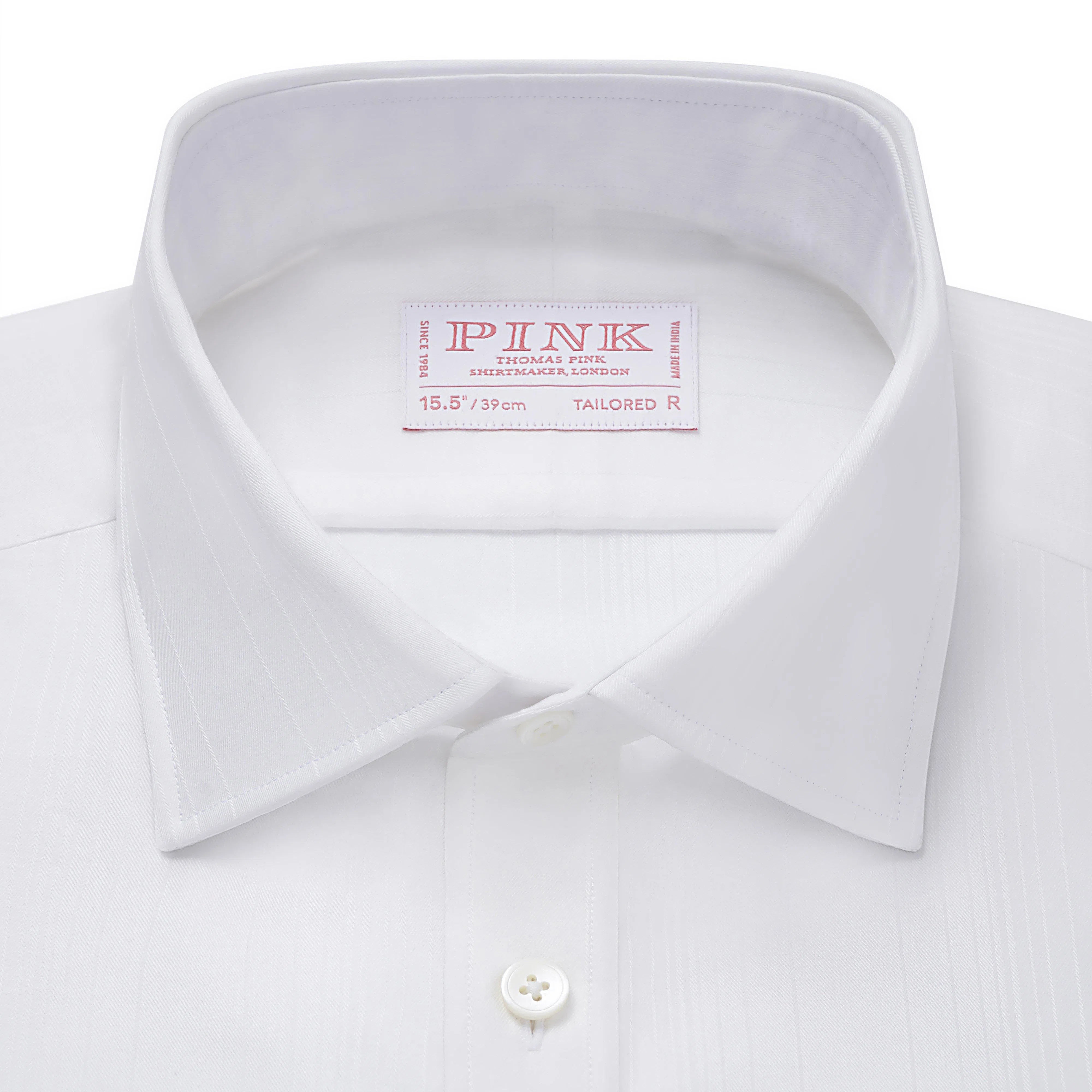 Thomas Pink Tailored Fit Formal Tonal Twill Stripe Shirt-MALFORD OF LONDON SAVILE ROW MENSWEAR OUTLET