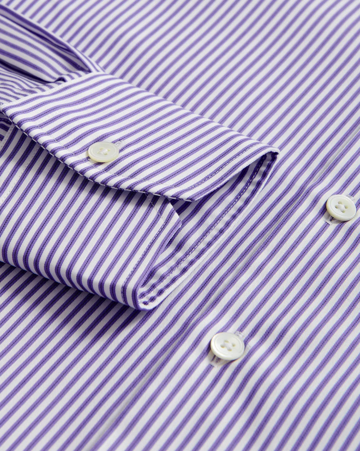 Thomas Pink Tailored Fit Formal Twill Stripe Shirt Purple/White-MALFORD OF LONDON SAVILE ROW MENSWEAR OUTLET