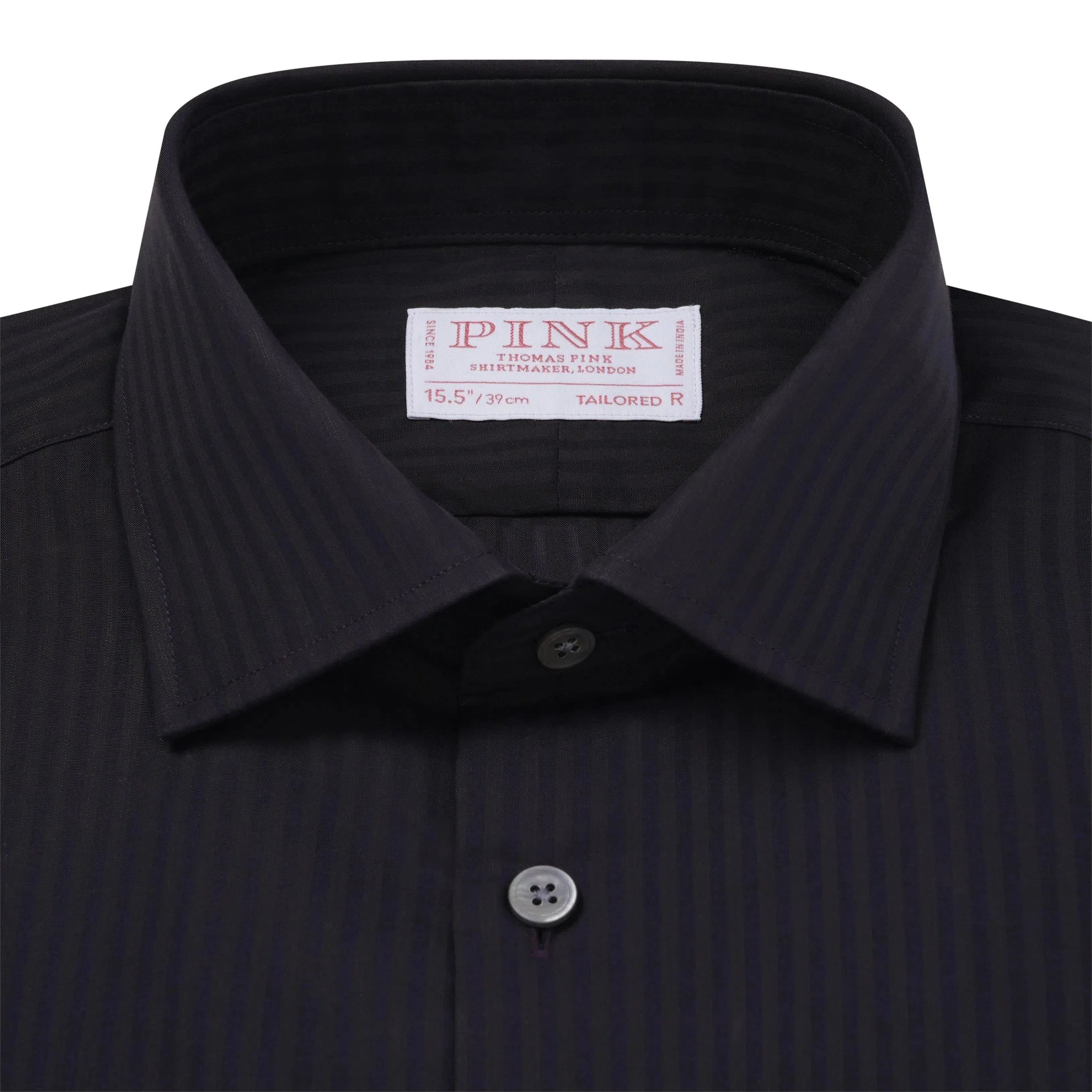 Thomas Pink Tailored Fit Formal Voile Self Stripe Shirt-MALFORD OF LONDON SAVILE ROW MENSWEAR OUTLET