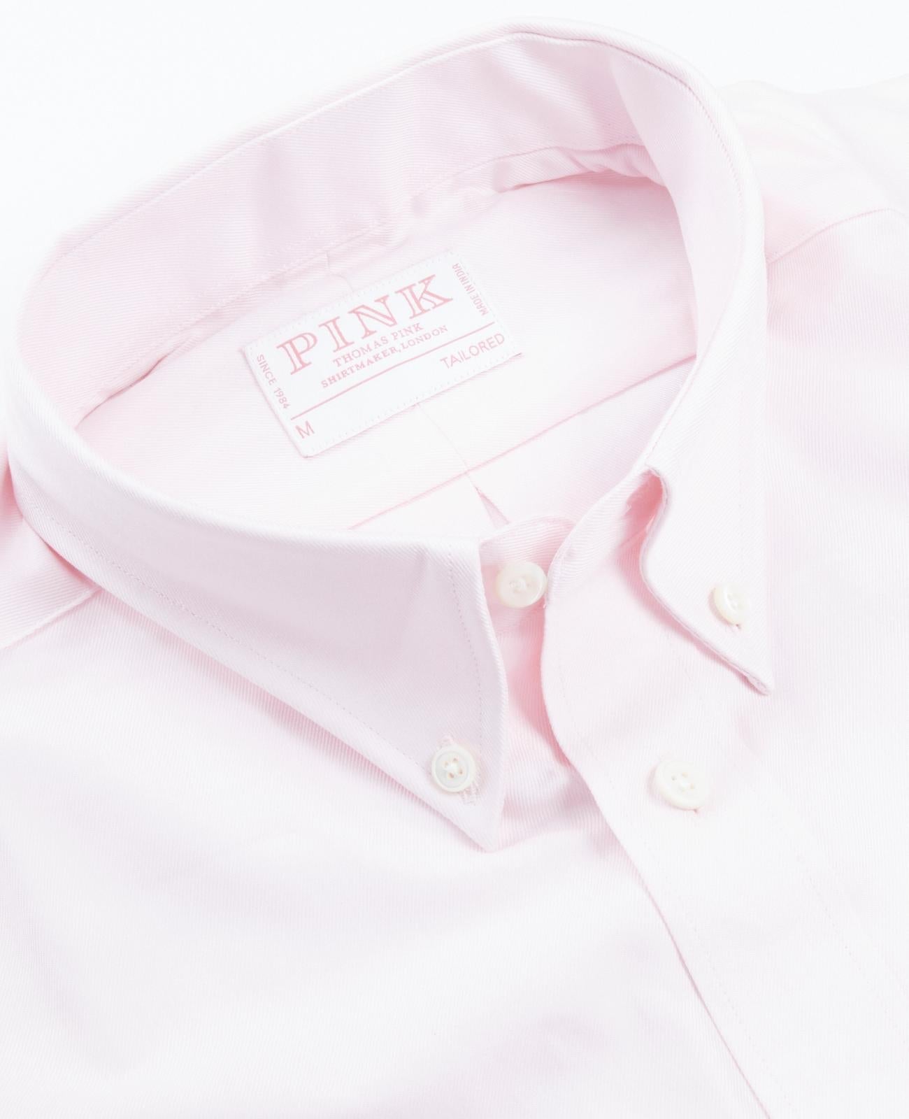 Thomas Pink Tailored Fit Plain Twill Shirt Rose-MALFORD OF LONDON SAVILE ROW MENSWEAR OUTLET