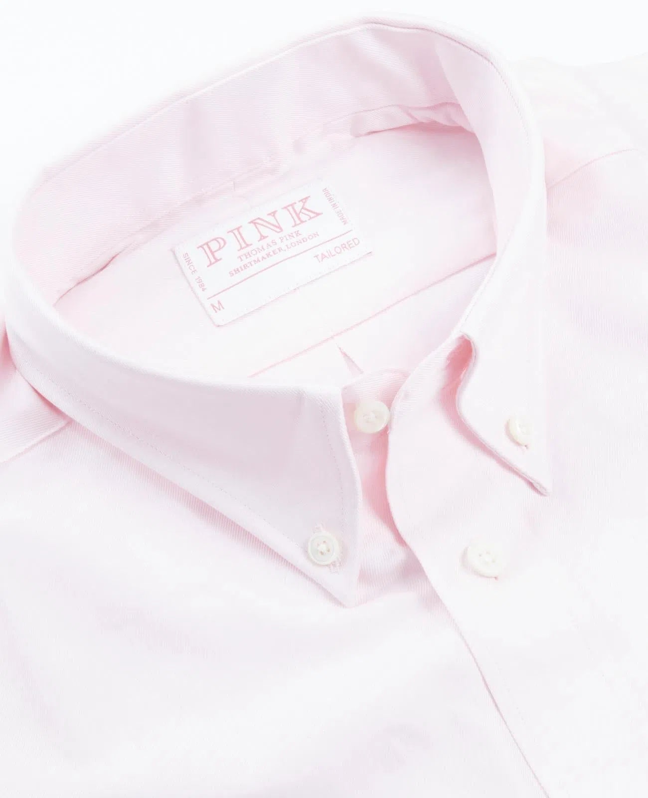 Thomas Pink Tailored Fit Plain Twill Shirt Rose-MALFORD OF LONDON SAVILE ROW MENSWEAR OUTLET