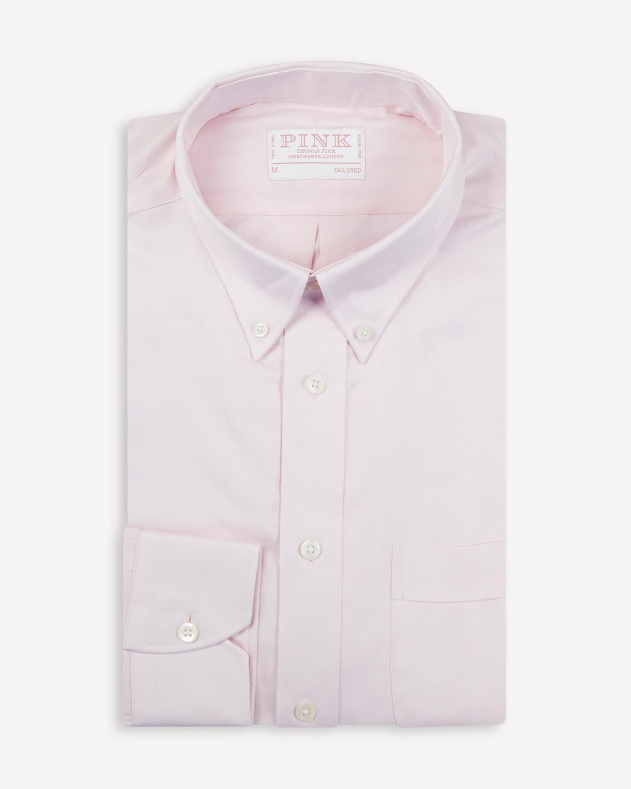 Thomas Pink Tailored Fit Plain Twill Shirt Rose-MALFORD OF LONDON SAVILE ROW MENSWEAR OUTLET