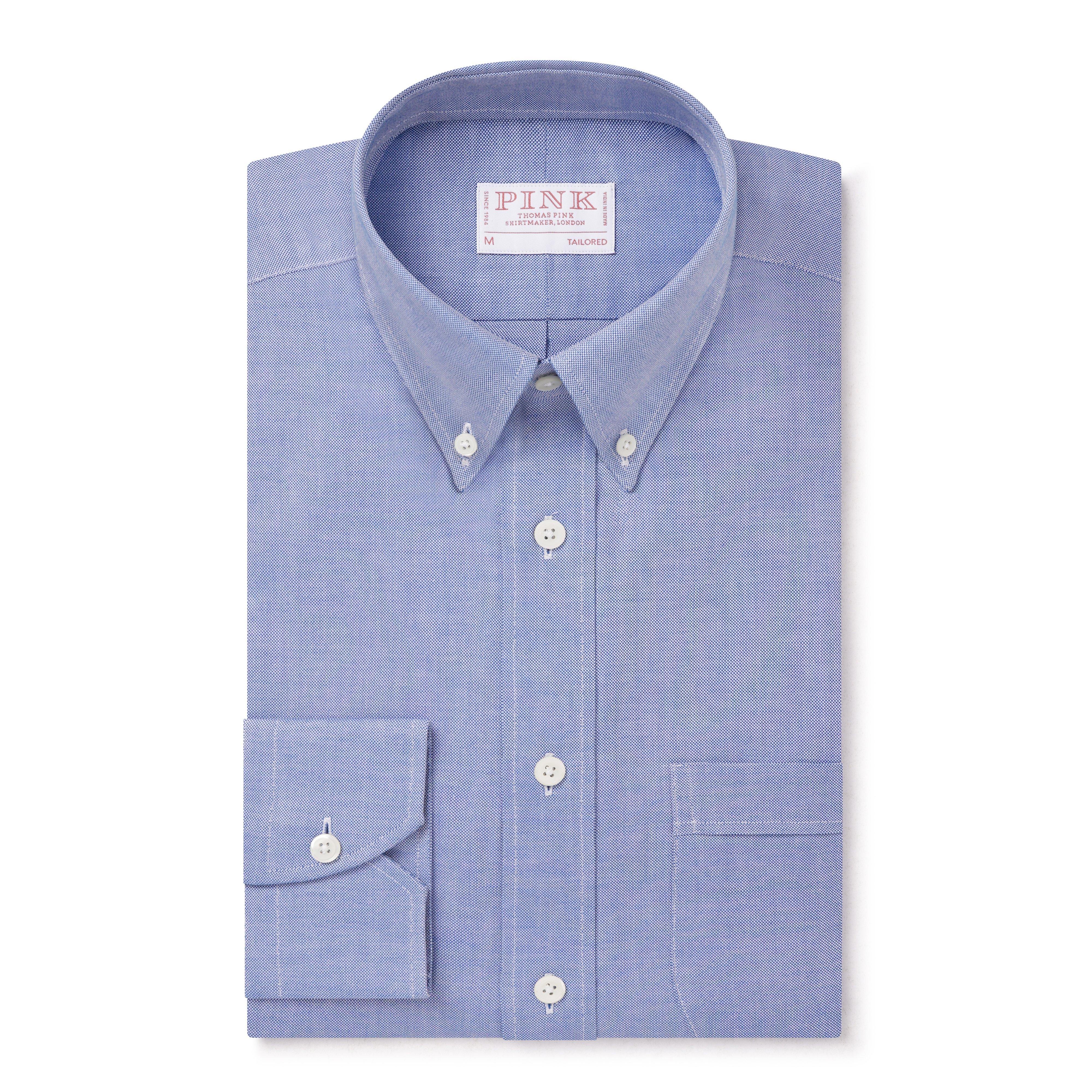 Thomas Pink Tailored Fit Smart Casual Fine Oxford Shirt-MALFORD OF LONDON SAVILE ROW MENSWEAR OUTLET