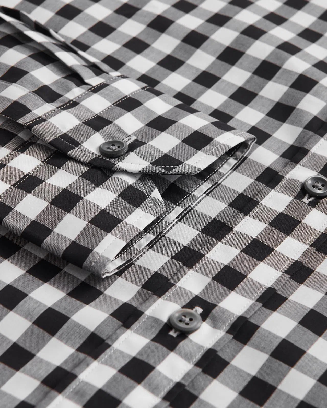 Thomas Pink Tailored Fit Smart Casual Gingham Shirt Black/White-MALFORD OF LONDON SAVILE ROW MENSWEAR OUTLET