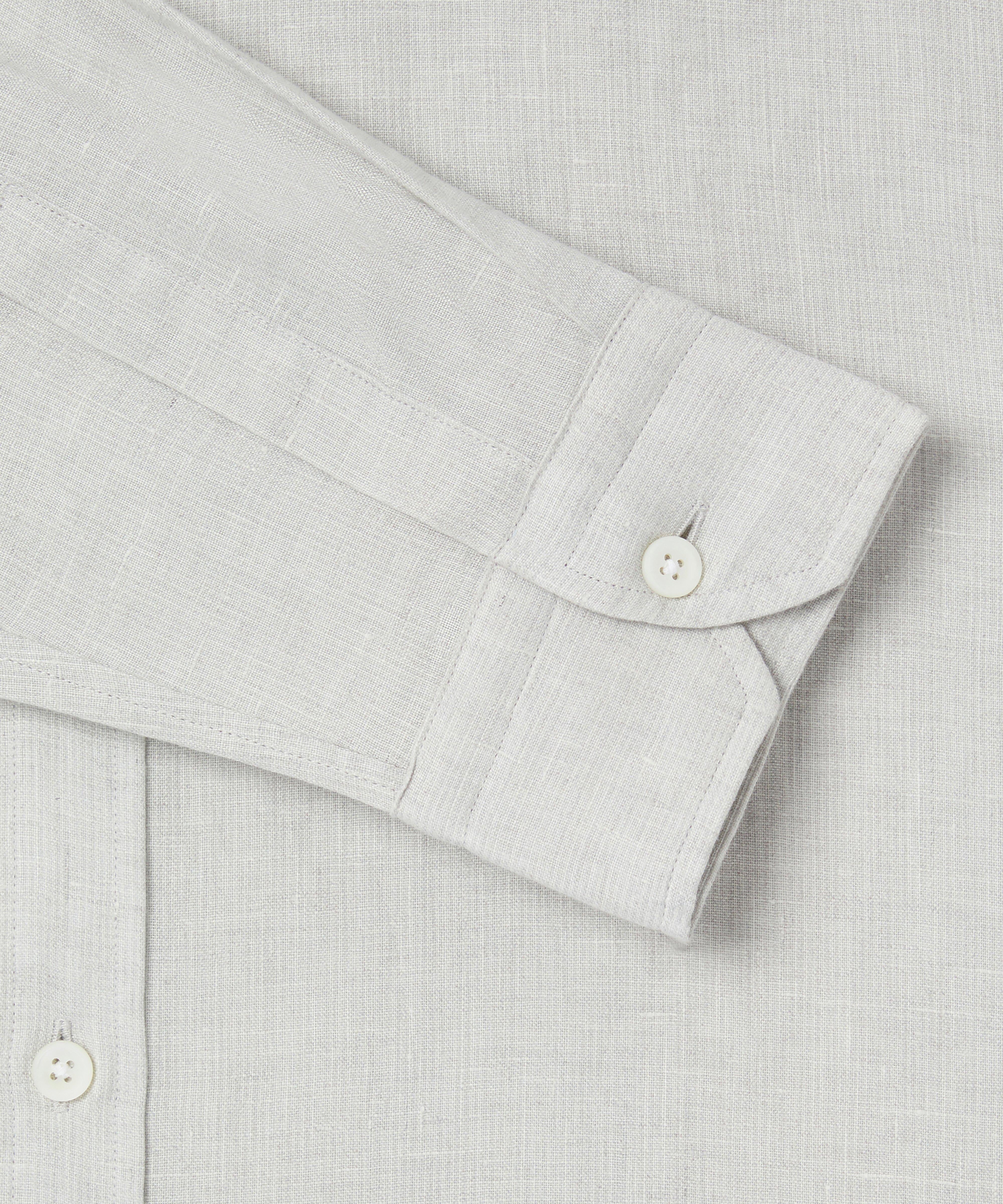 Thomas Pink Tailored Fit Smart Casual Linen End on End Shirt Off White-MALFORD OF LONDON SAVILE ROW MENSWEAR OUTLET