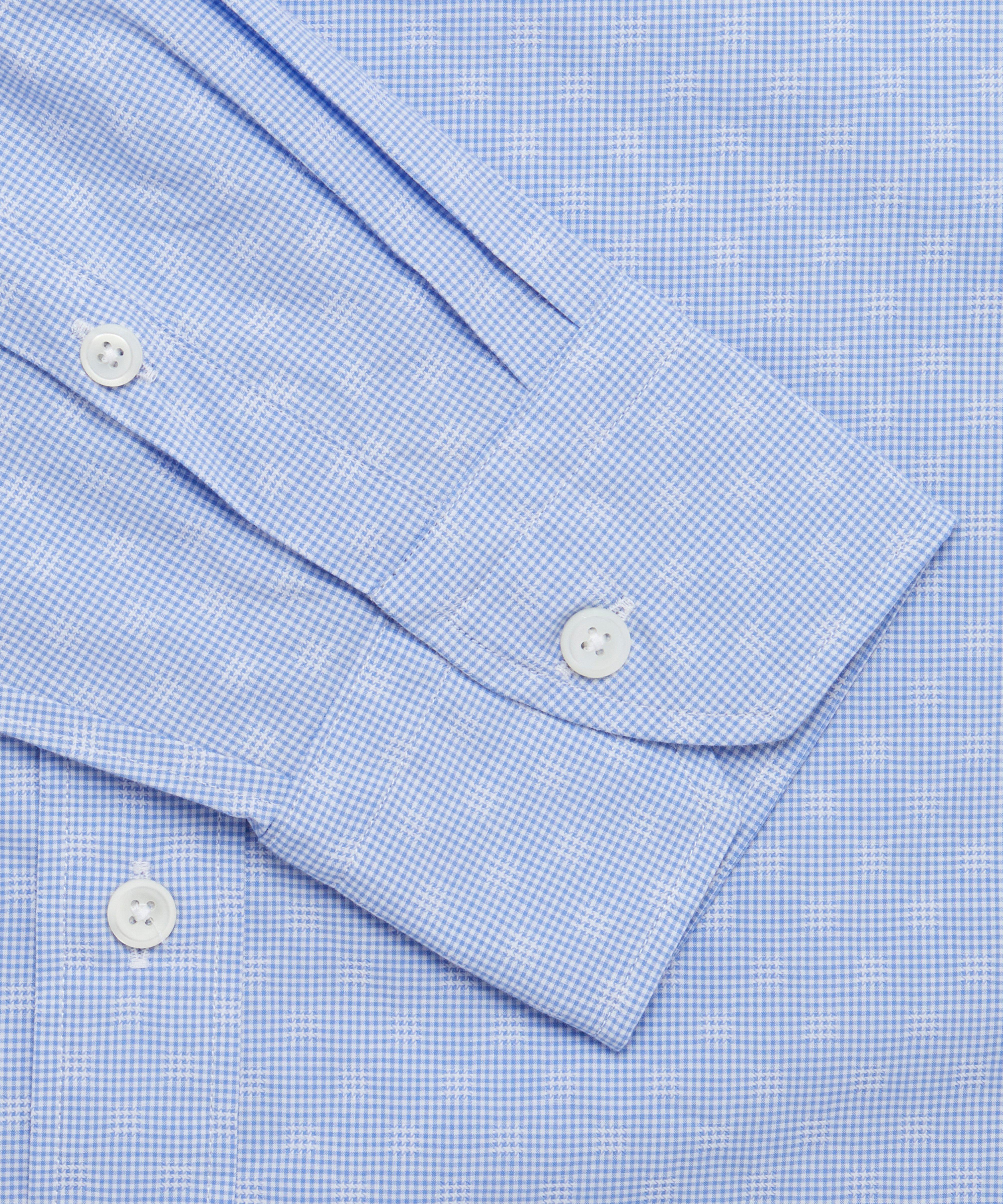 Thomas Pink Tailored Fit Smart Casual Micro Gingham Shirt-MALFORD OF LONDON SAVILE ROW MENSWEAR OUTLET