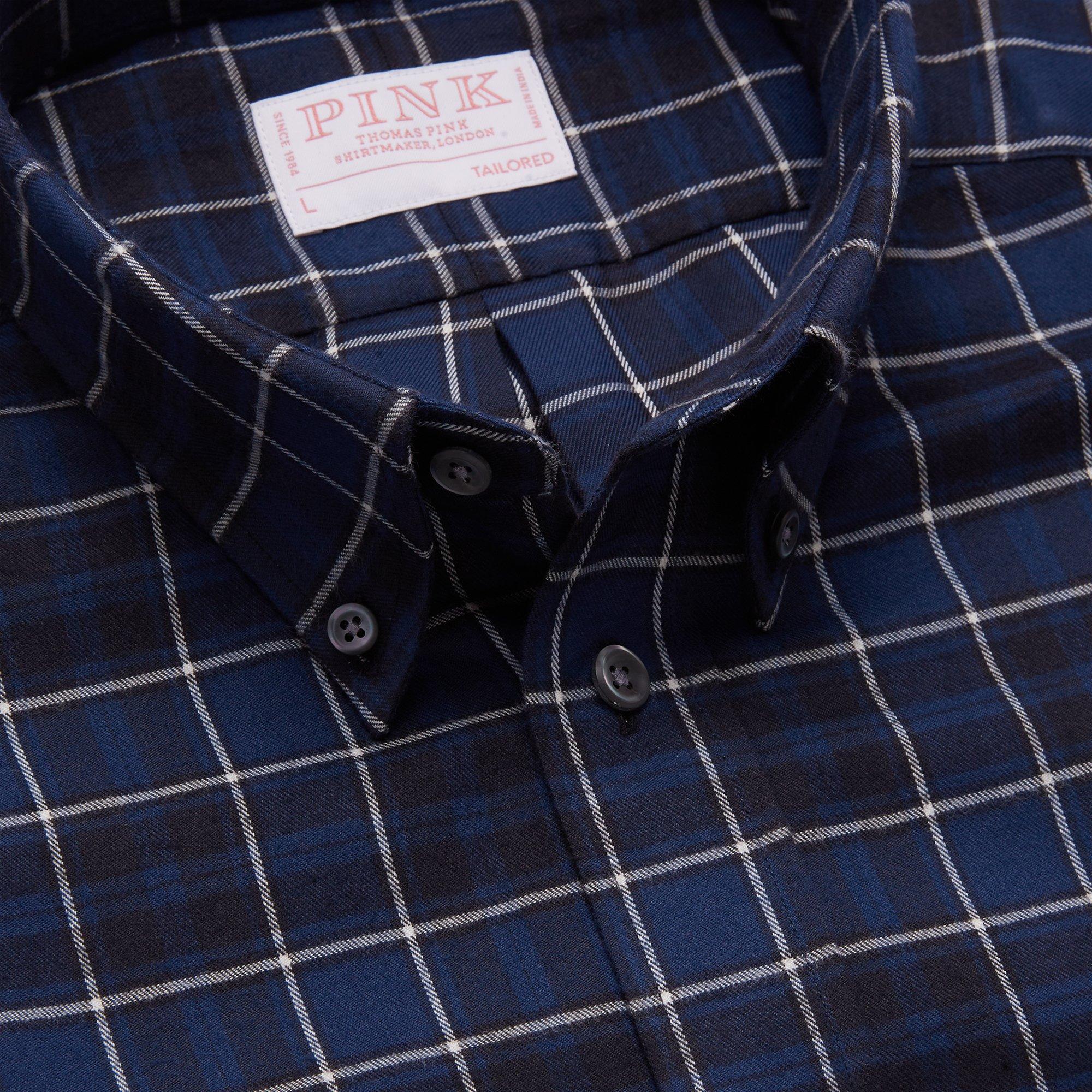 Thomas Pink Tailored Fit Smart Casual Plaid Check Shirt-MALFORD OF LONDON SAVILE ROW MENSWEAR OUTLET