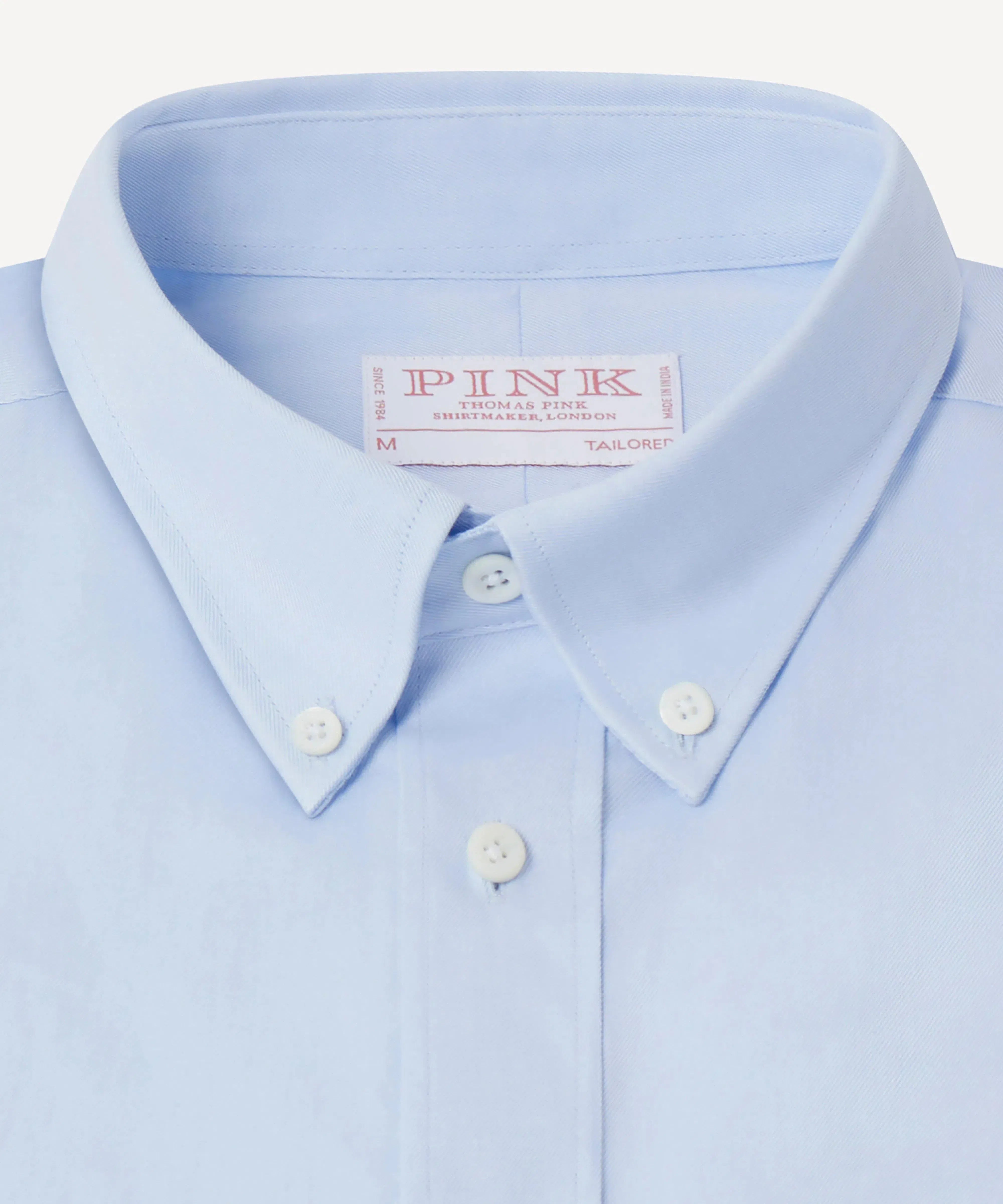 Thomas Pink Tailored Fit Smart Casual Superfine Twill Shirt-MALFORD OF LONDON SAVILE ROW MENSWEAR OUTLET