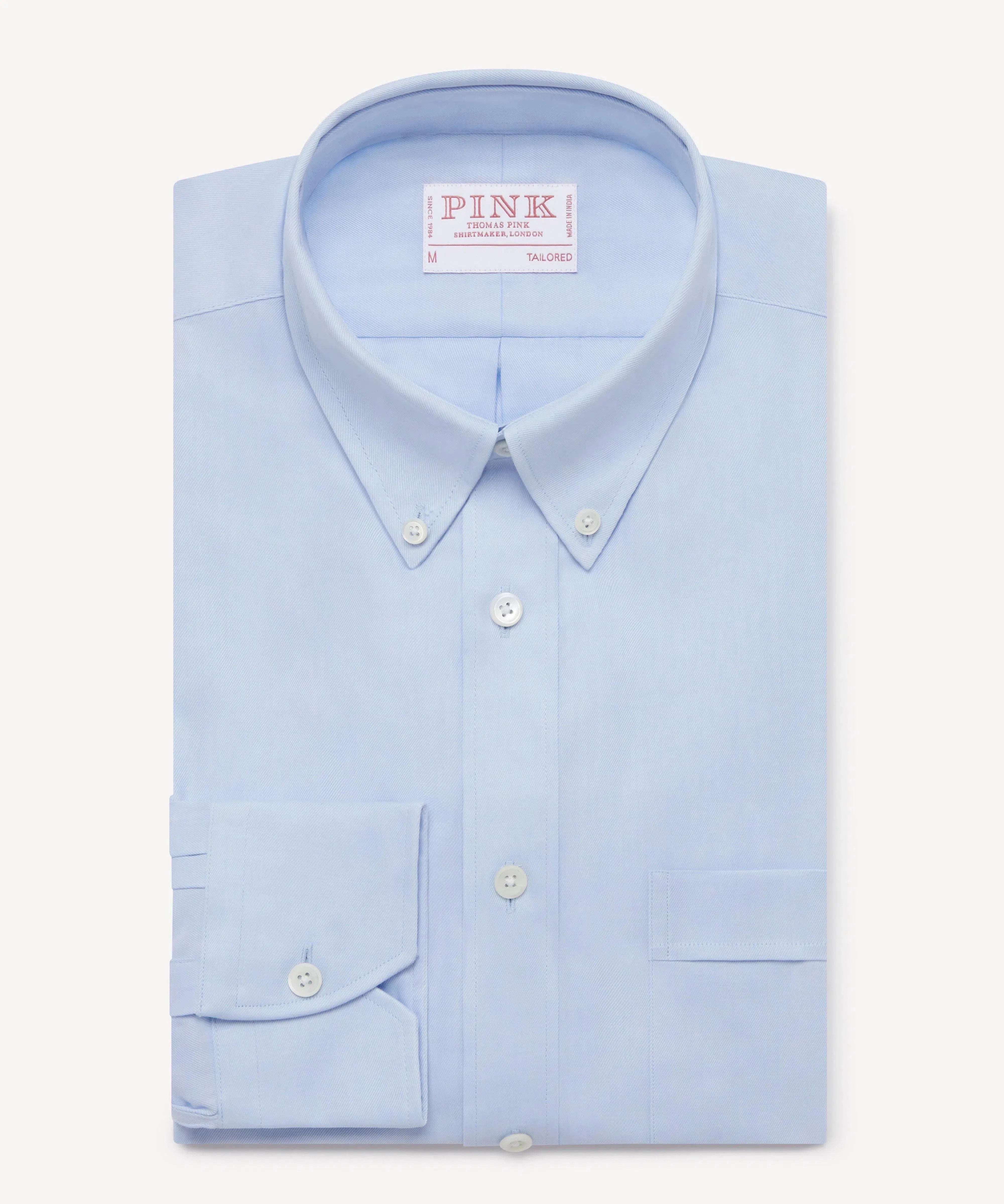 Thomas Pink Tailored Fit Smart Casual Superfine Twill Shirt-MALFORD OF LONDON SAVILE ROW MENSWEAR OUTLET