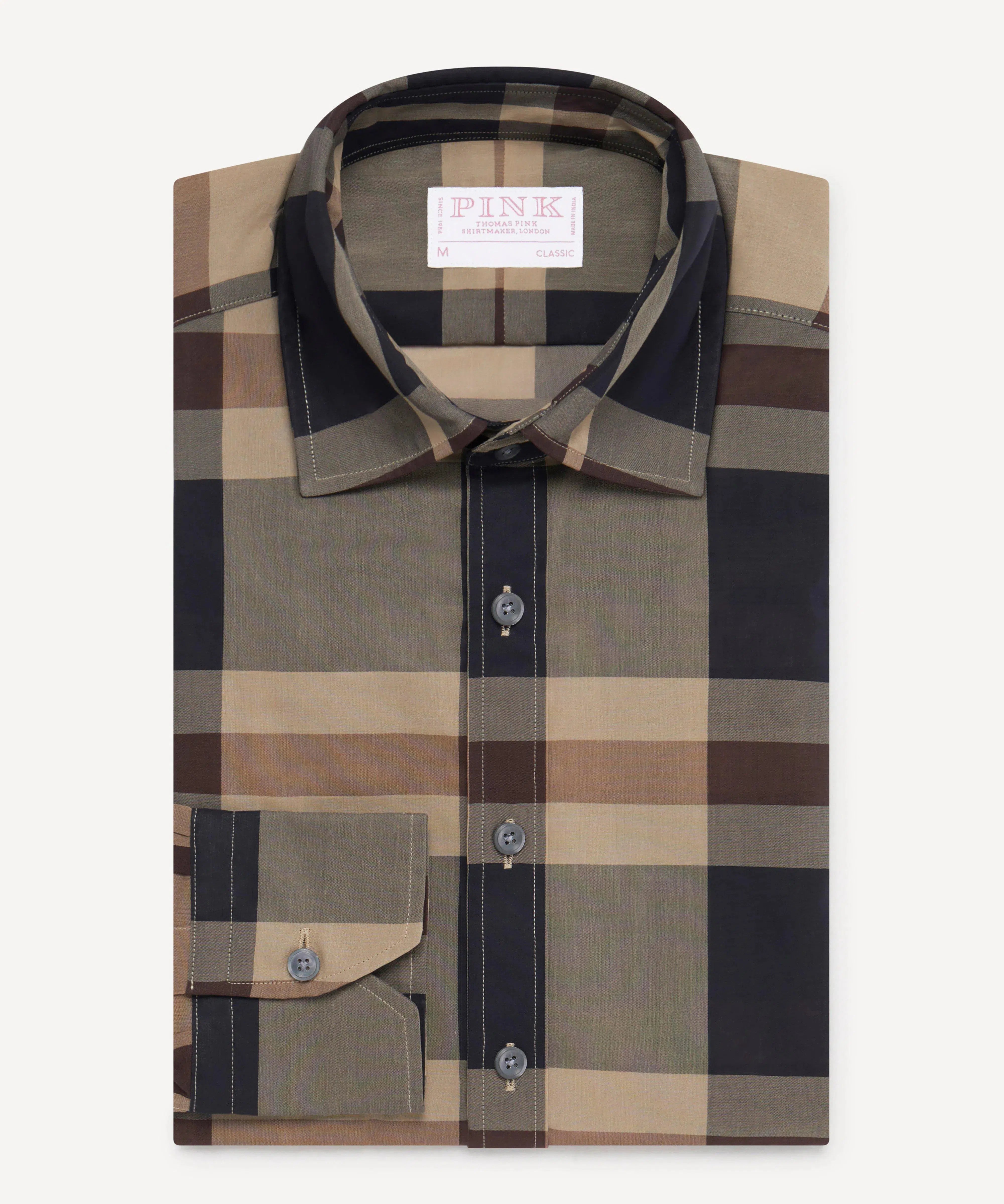 Thomas Pink Tailored Fit Smart Casual Voile Madras Check Shirt-MALFORD OF LONDON SAVILE ROW MENSWEAR OUTLET