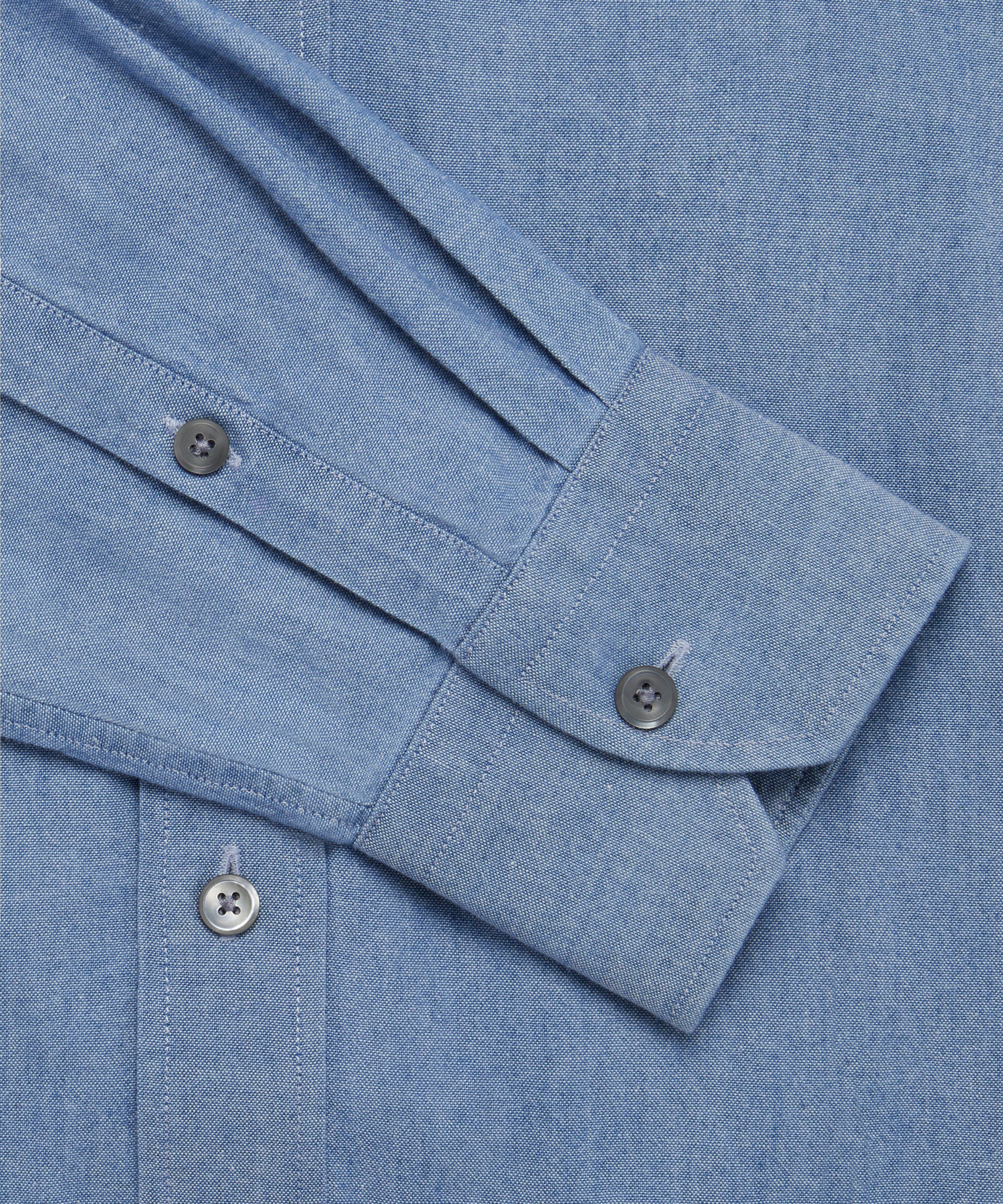 Thomas Pink Tailored Fit Smart Casual Washed Chambray Shirt-MALFORD OF LONDON SAVILE ROW MENSWEAR OUTLET