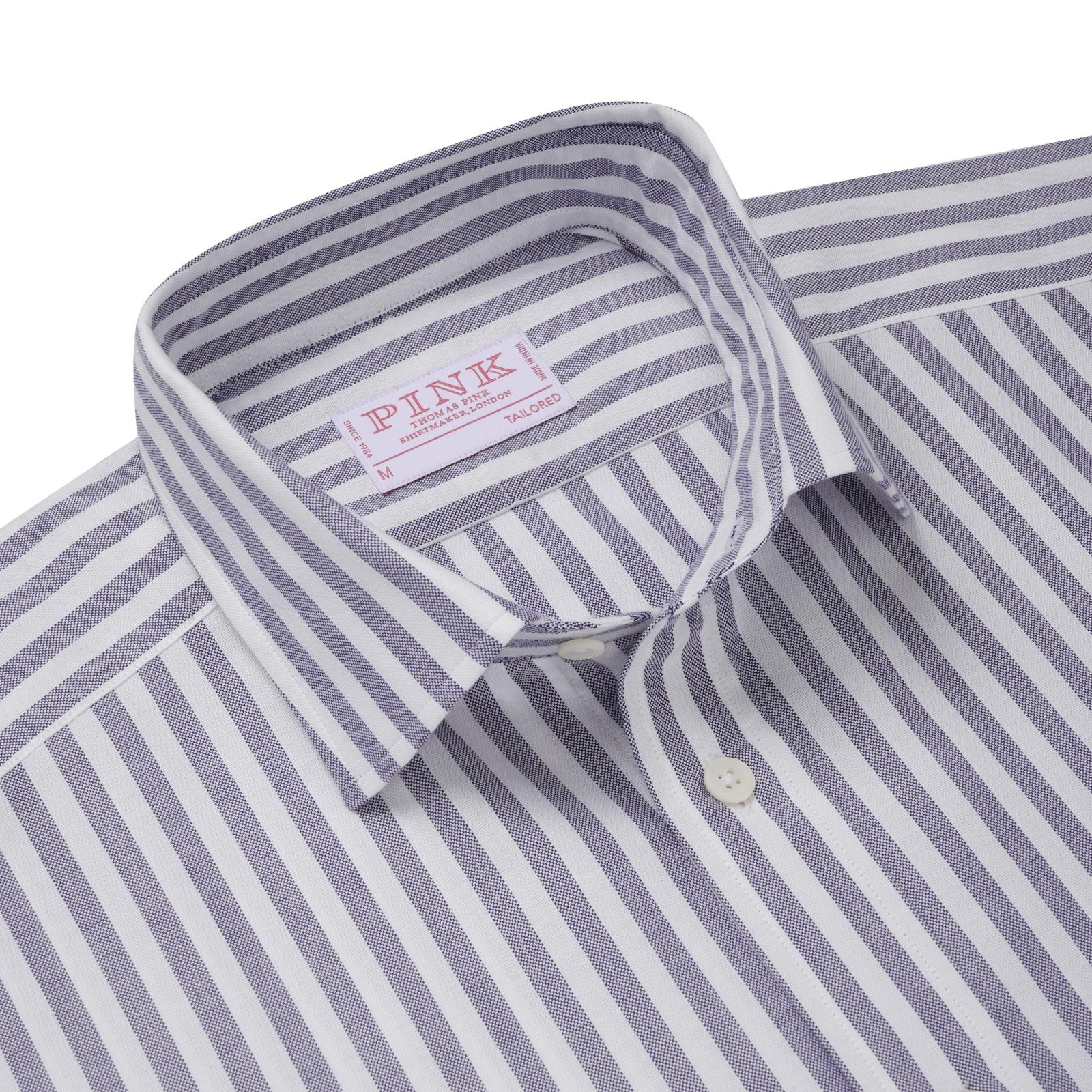 Thomas Pink Tailored Fit Smart Casual Woven Stripe Shirt-MALFORD OF LONDON SAVILE ROW MENSWEAR OUTLET