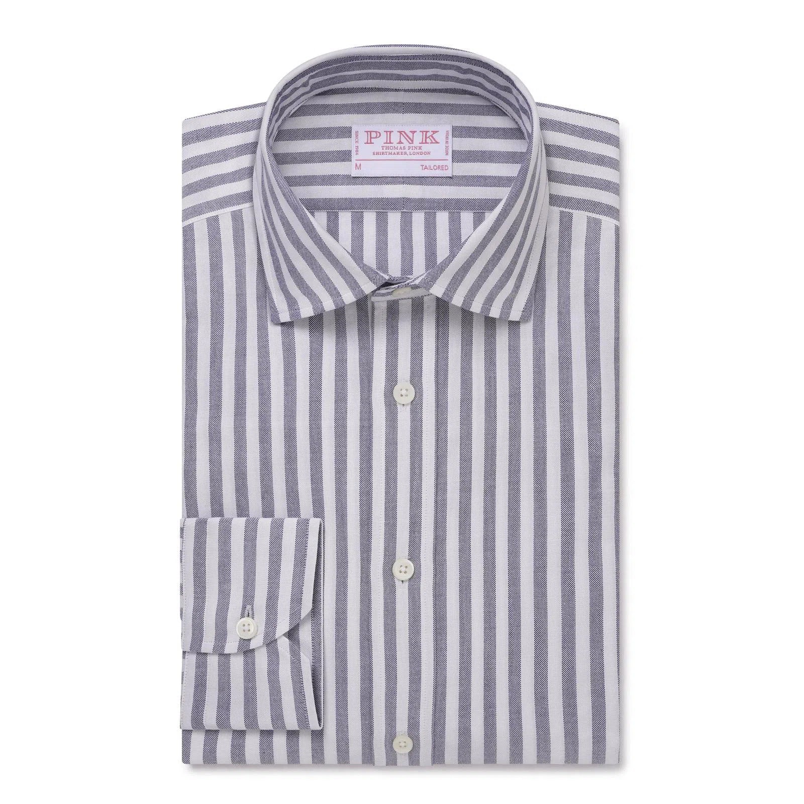 Thomas Pink Tailored Fit Smart Casual Woven Stripe Shirt-MALFORD OF LONDON SAVILE ROW MENSWEAR OUTLET