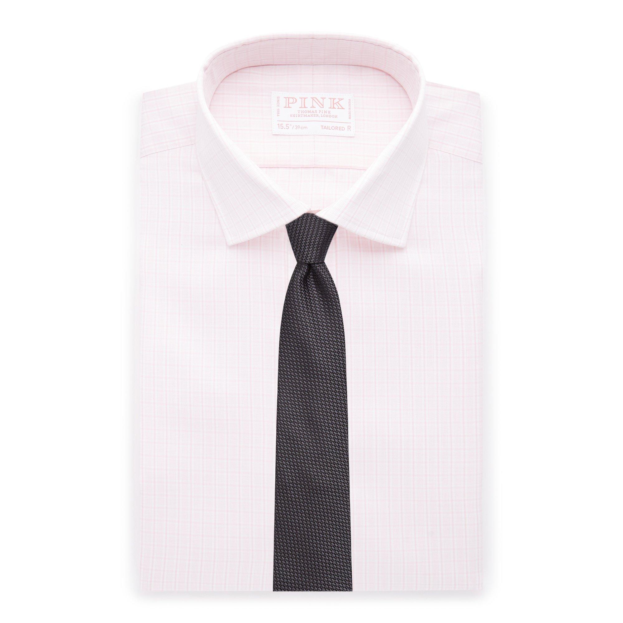 Thomas Pink Tailored Fit Traveller Zour Check Shirt Pale Pink/White-MALFORD OF LONDON SAVILE ROW MENSWEAR OUTLET