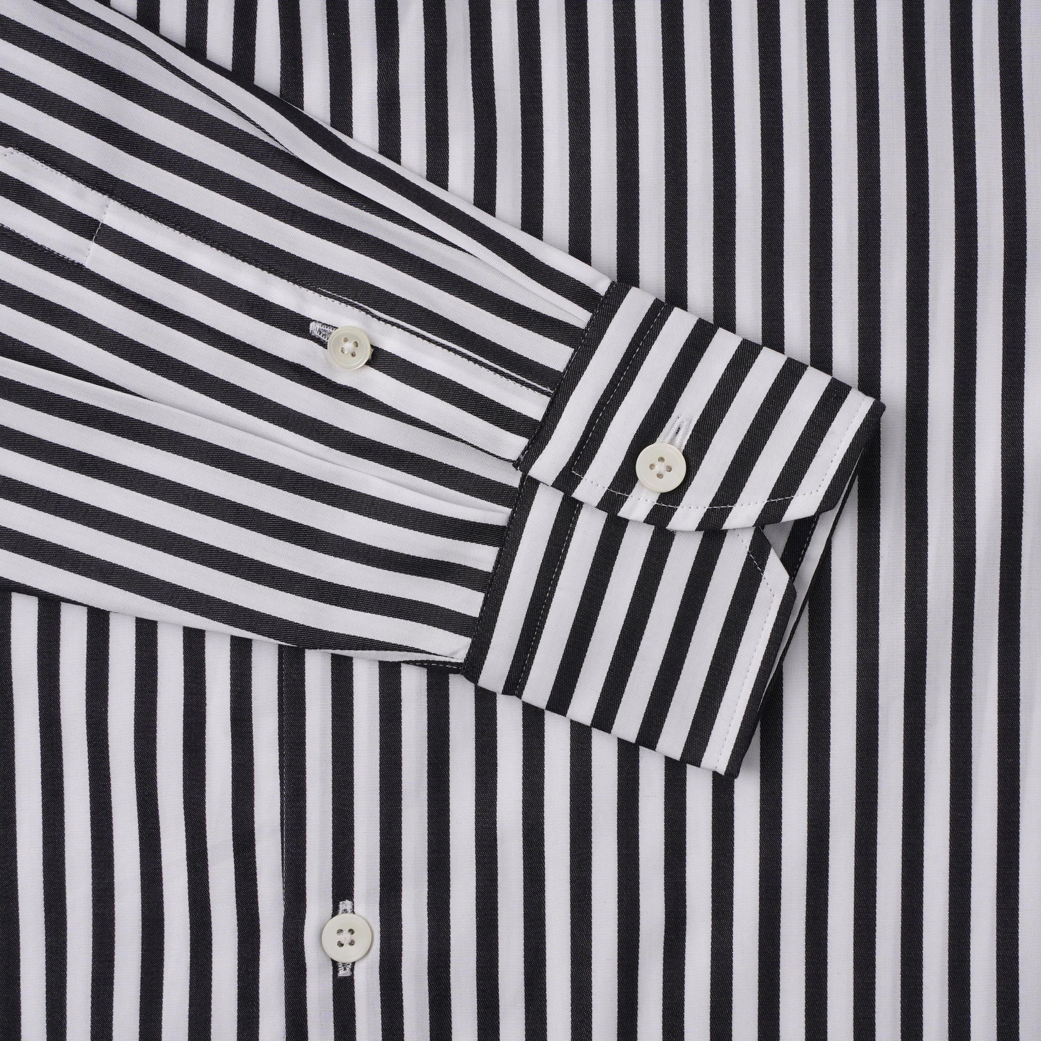 Thomas Pink Women's Classic Capri Stripe Shirt Black/White-MALFORD OF LONDON SAVILE ROW MENSWEAR OUTLET