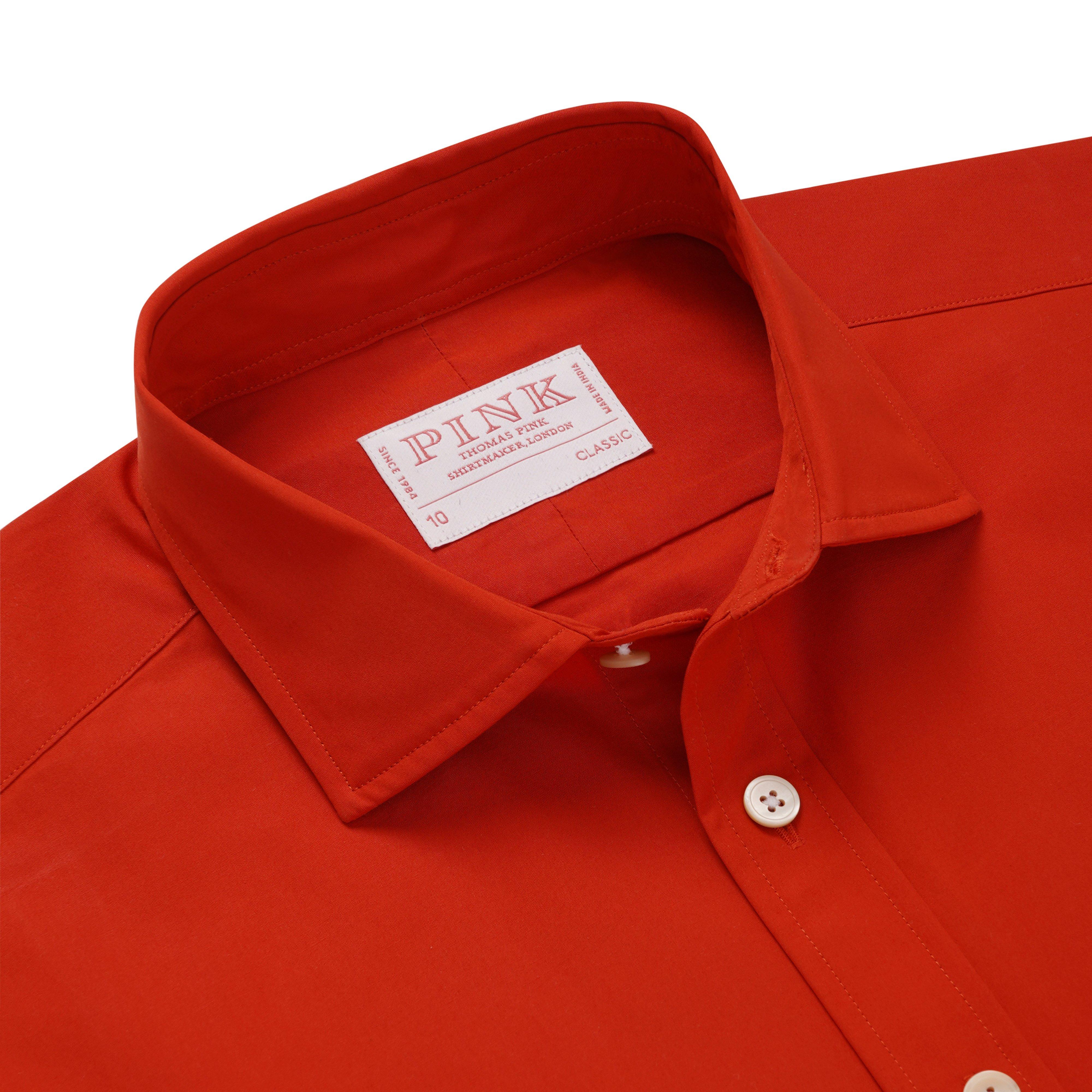 Thomas Pink Women's Classic Compact Poplin Shirt Red-MALFORD OF LONDON SAVILE ROW MENSWEAR OUTLET