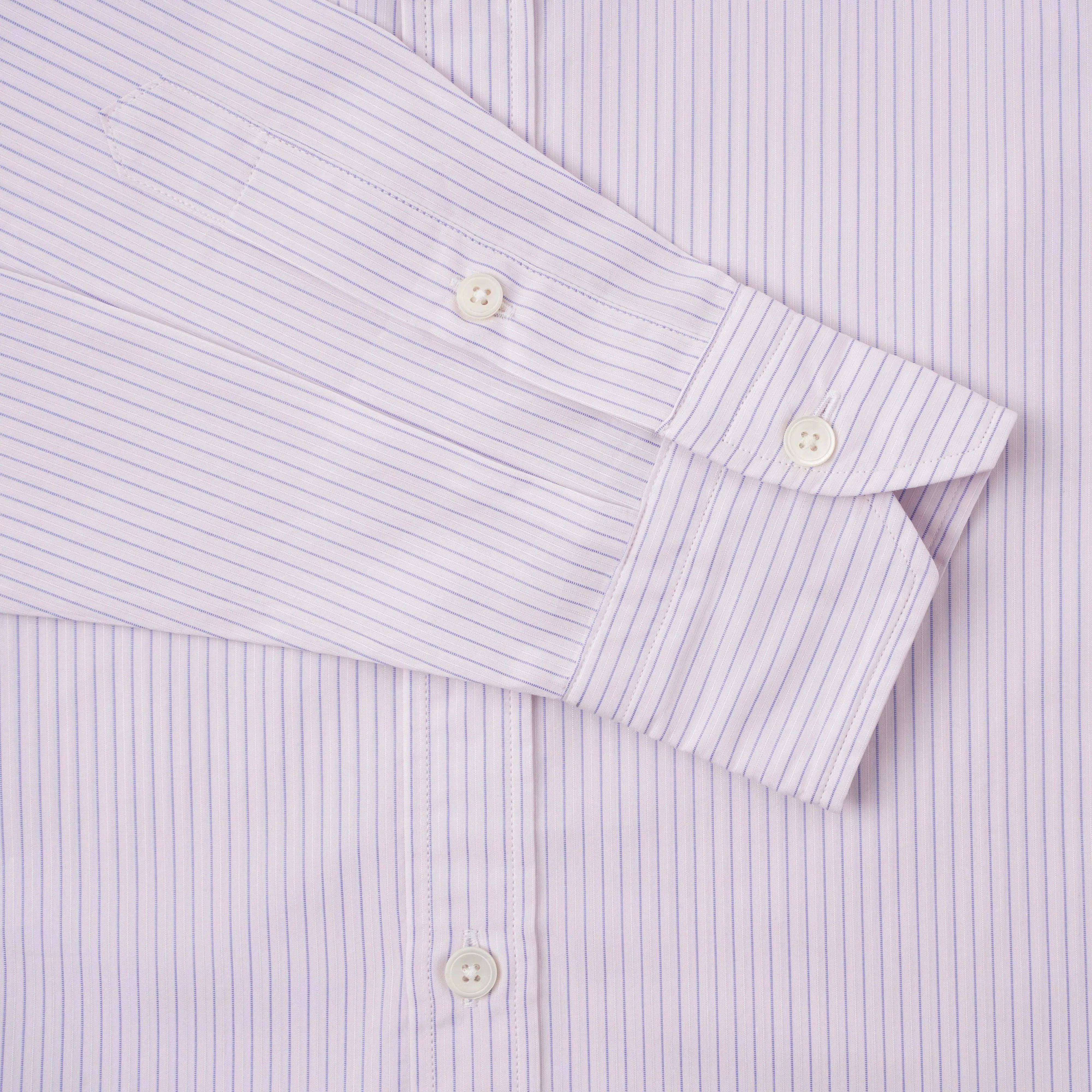 Thomas Pink Women's Classic Fine Textured Stripe Shirt Pink-MALFORD OF LONDON SAVILE ROW MENSWEAR OUTLET