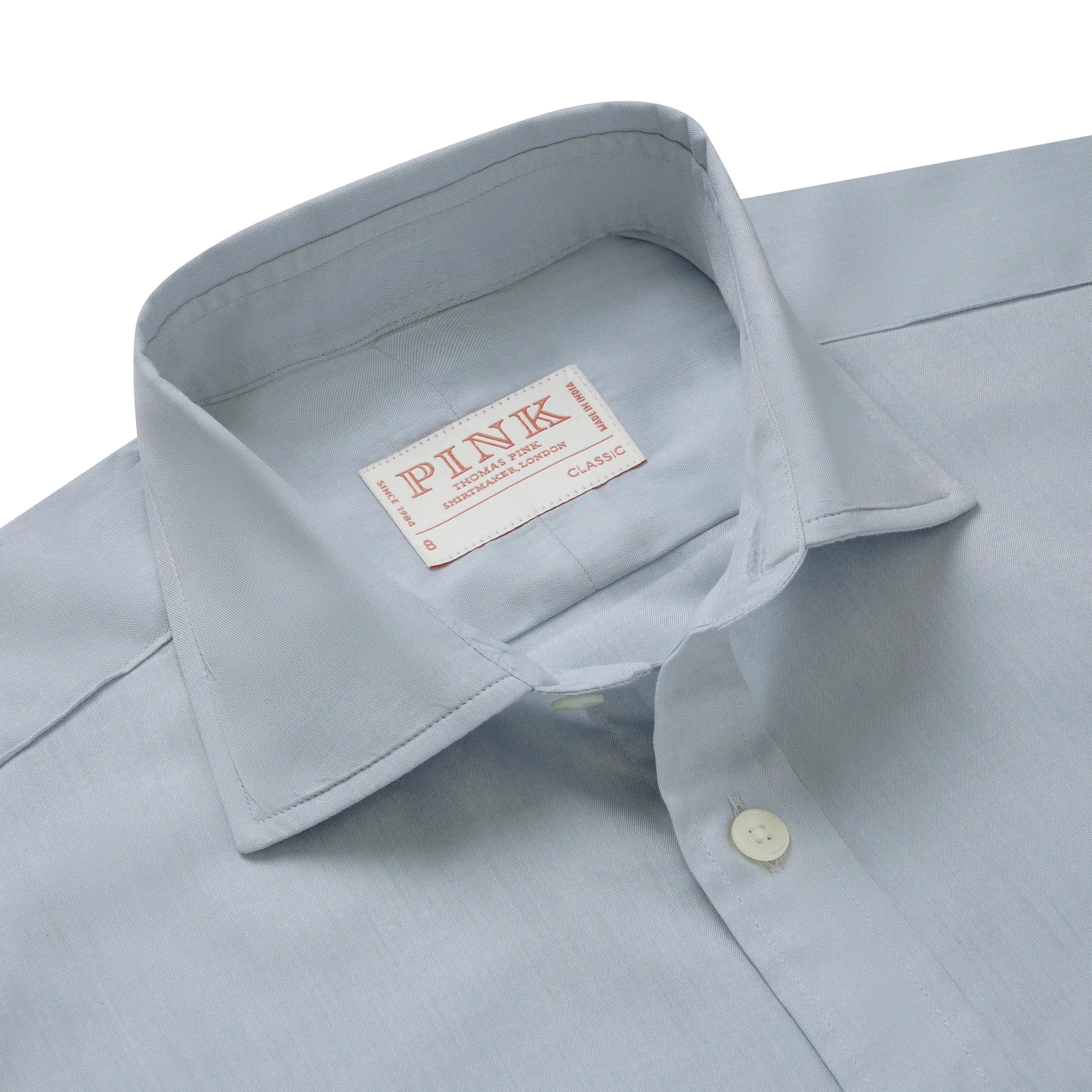 Thomas Pink Women's Classic Fit Colour End on End Shirt Blue-MALFORD OF LONDON SAVILE ROW MENSWEAR OUTLET