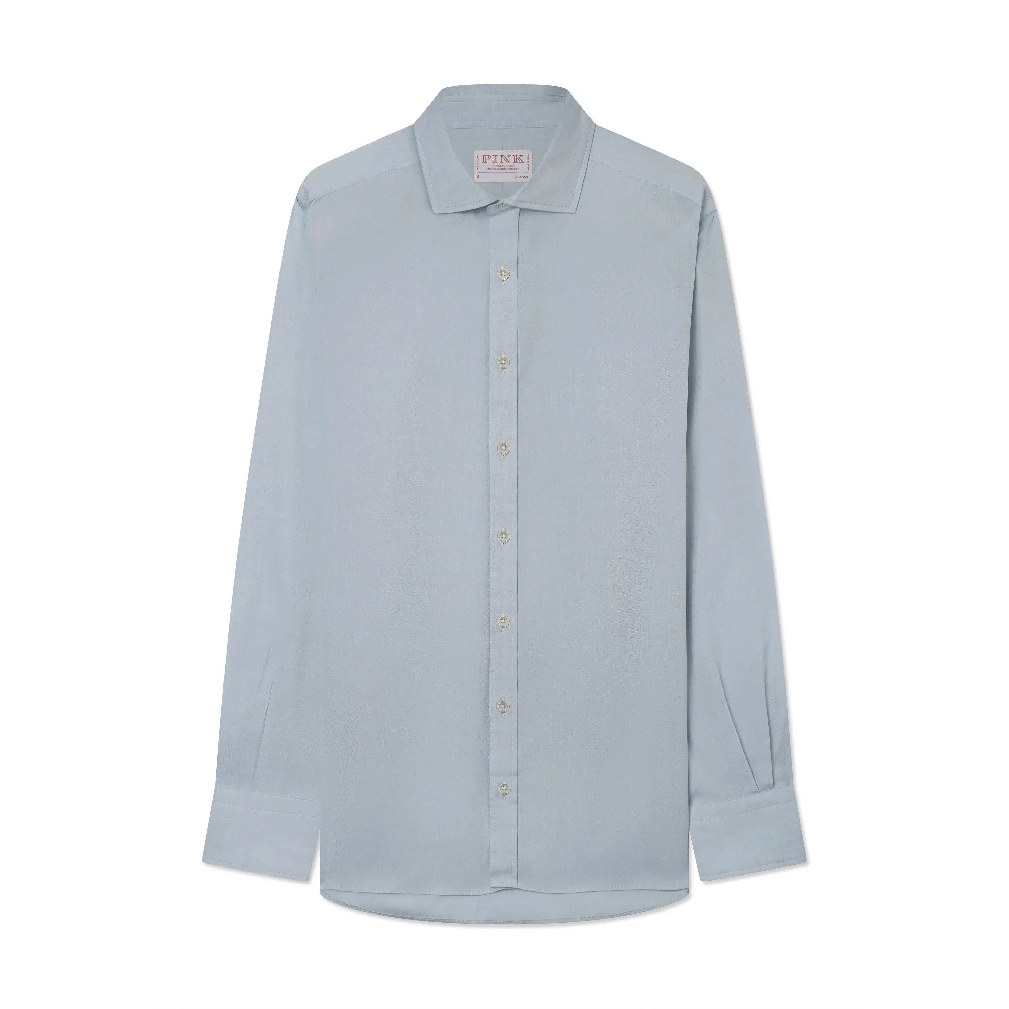 Thomas Pink Women's Classic Fit Colour End on End Shirt Blue-MALFORD OF LONDON SAVILE ROW MENSWEAR OUTLET