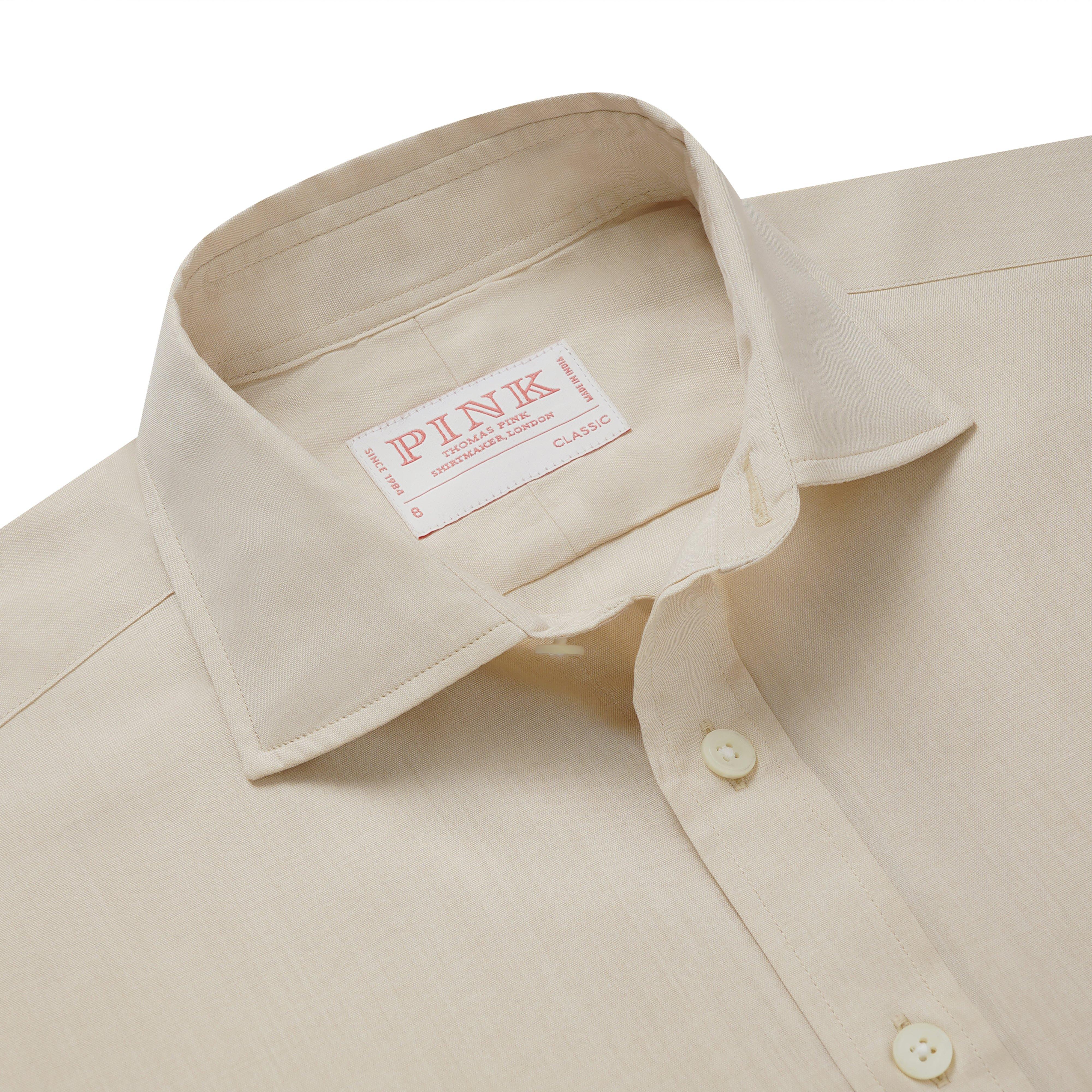 Thomas Pink Women's Classic Fit Colour End on End Shirt Neutral-MALFORD OF LONDON SAVILE ROW MENSWEAR OUTLET