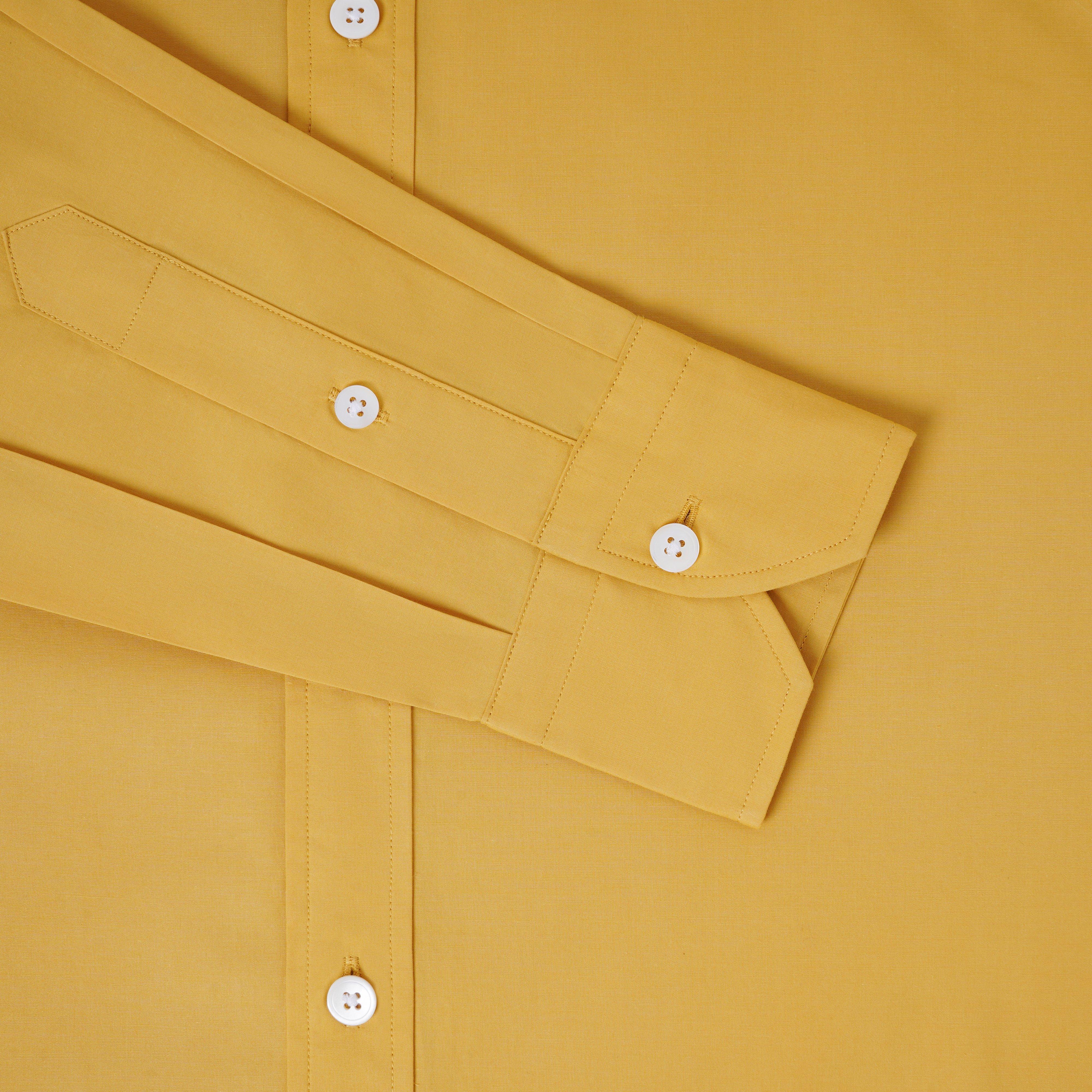 Thomas Pink Women's Classic Fit Plain Cotton Blend Shirt Yellow-MALFORD OF LONDON SAVILE ROW MENSWEAR OUTLET