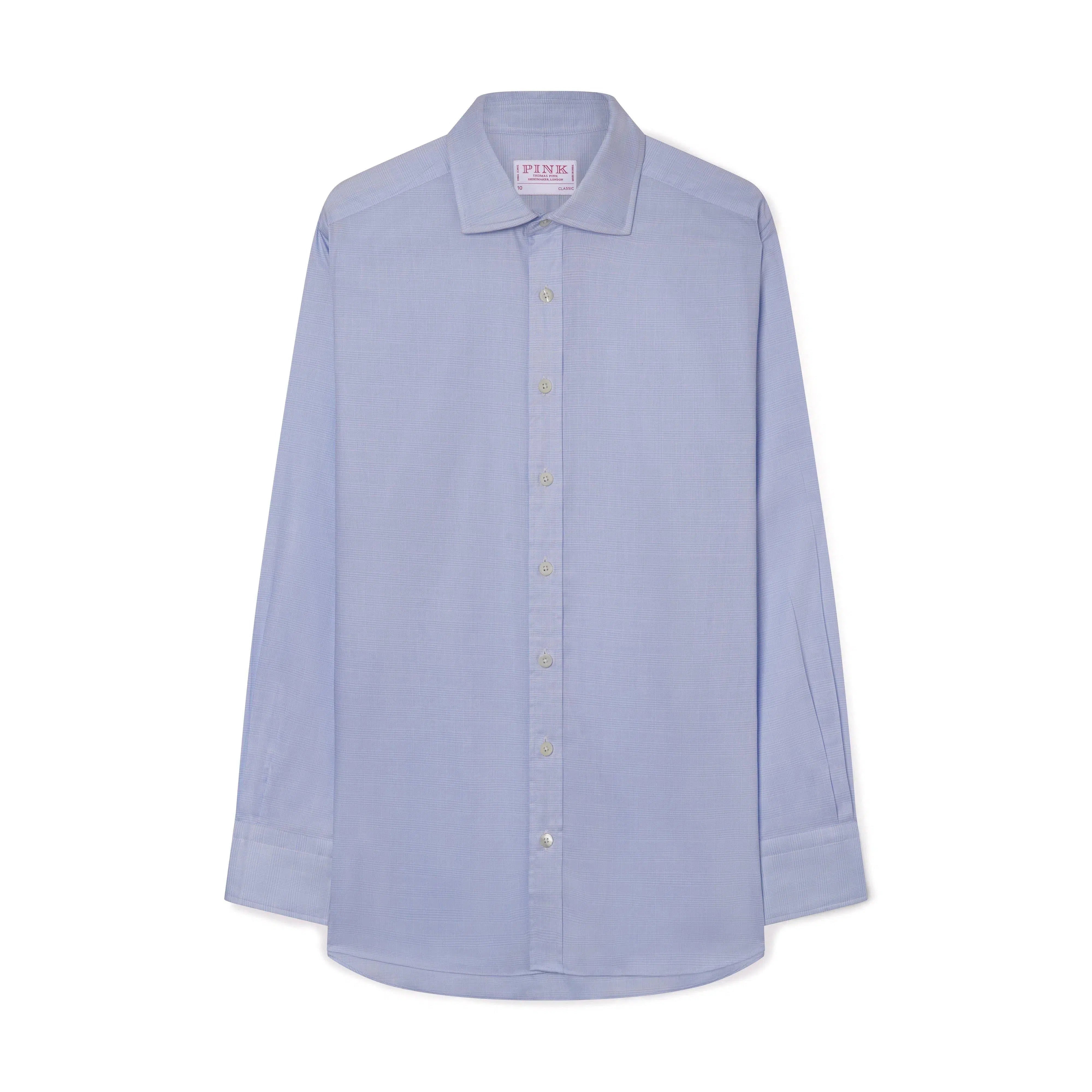 Thomas Pink Women's Classic Fit Prince of Wales Check Shirt Blue-MALFORD OF LONDON SAVILE ROW MENSWEAR OUTLET