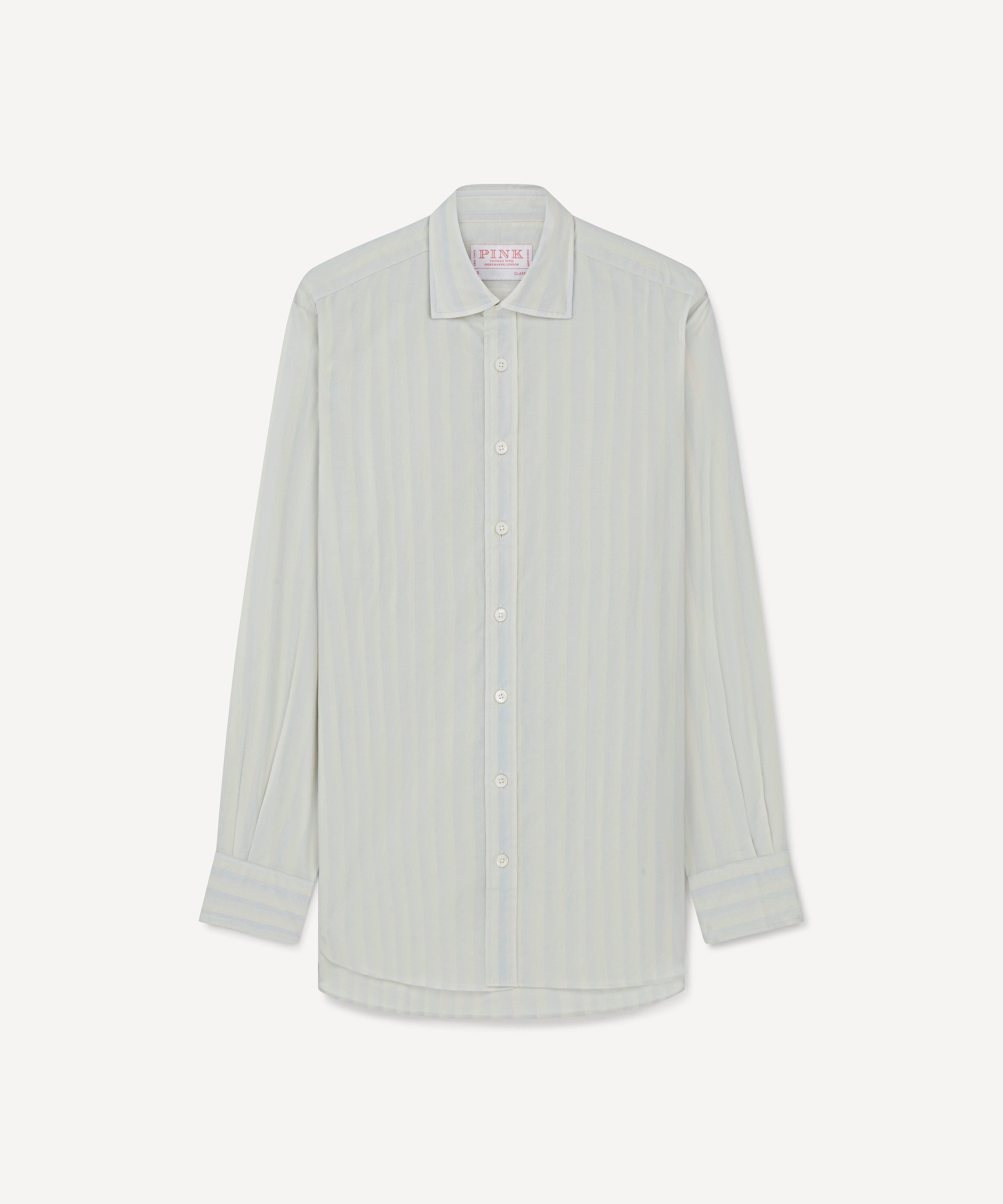 Thomas Pink Women's Classic Mussola Faded Stripe Shirt Neutral-MALFORD OF LONDON SAVILE ROW MENSWEAR OUTLET