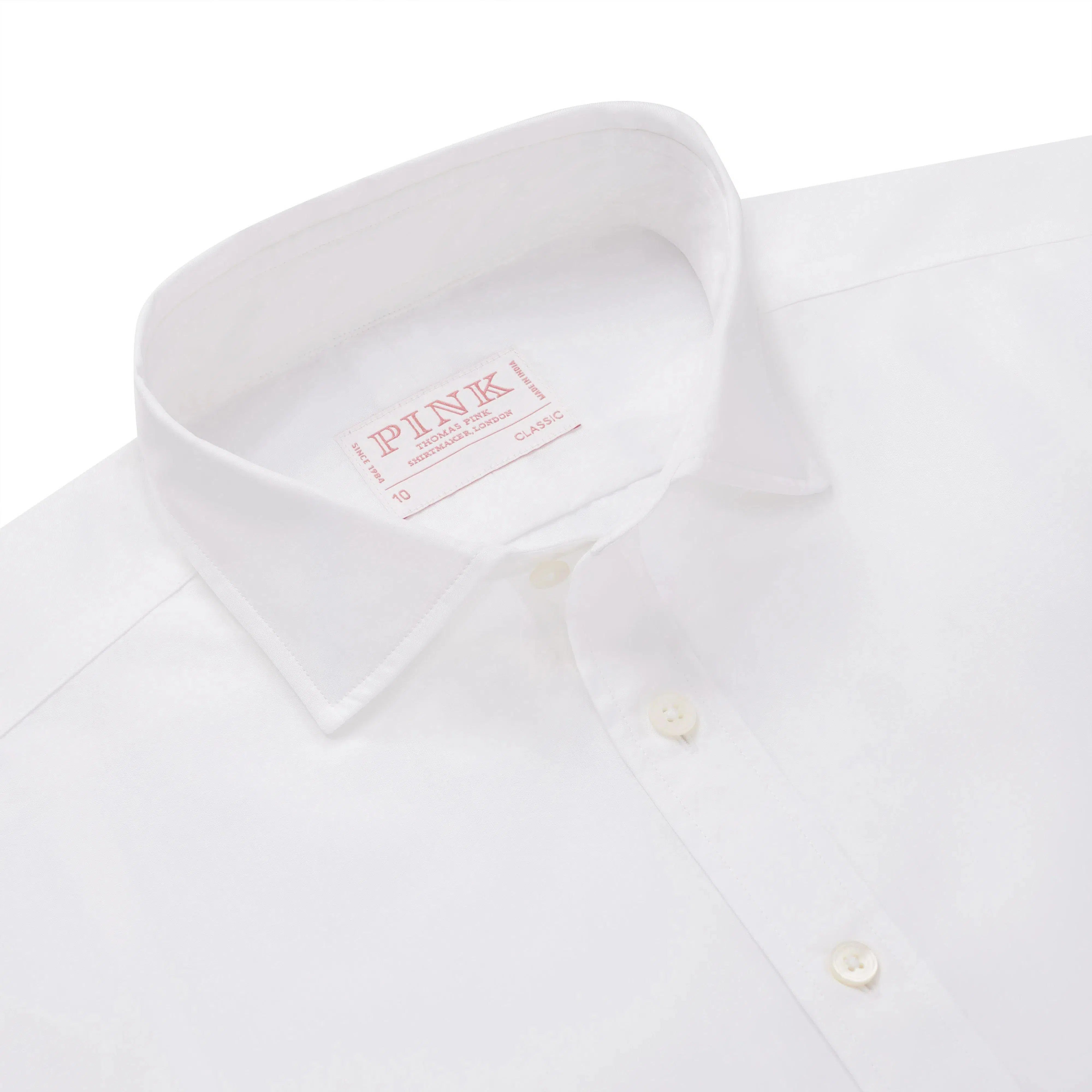 Thomas Pink Women's Classic Plain Cotton Poplin Shirt White-MALFORD OF LONDON SAVILE ROW MENSWEAR OUTLET