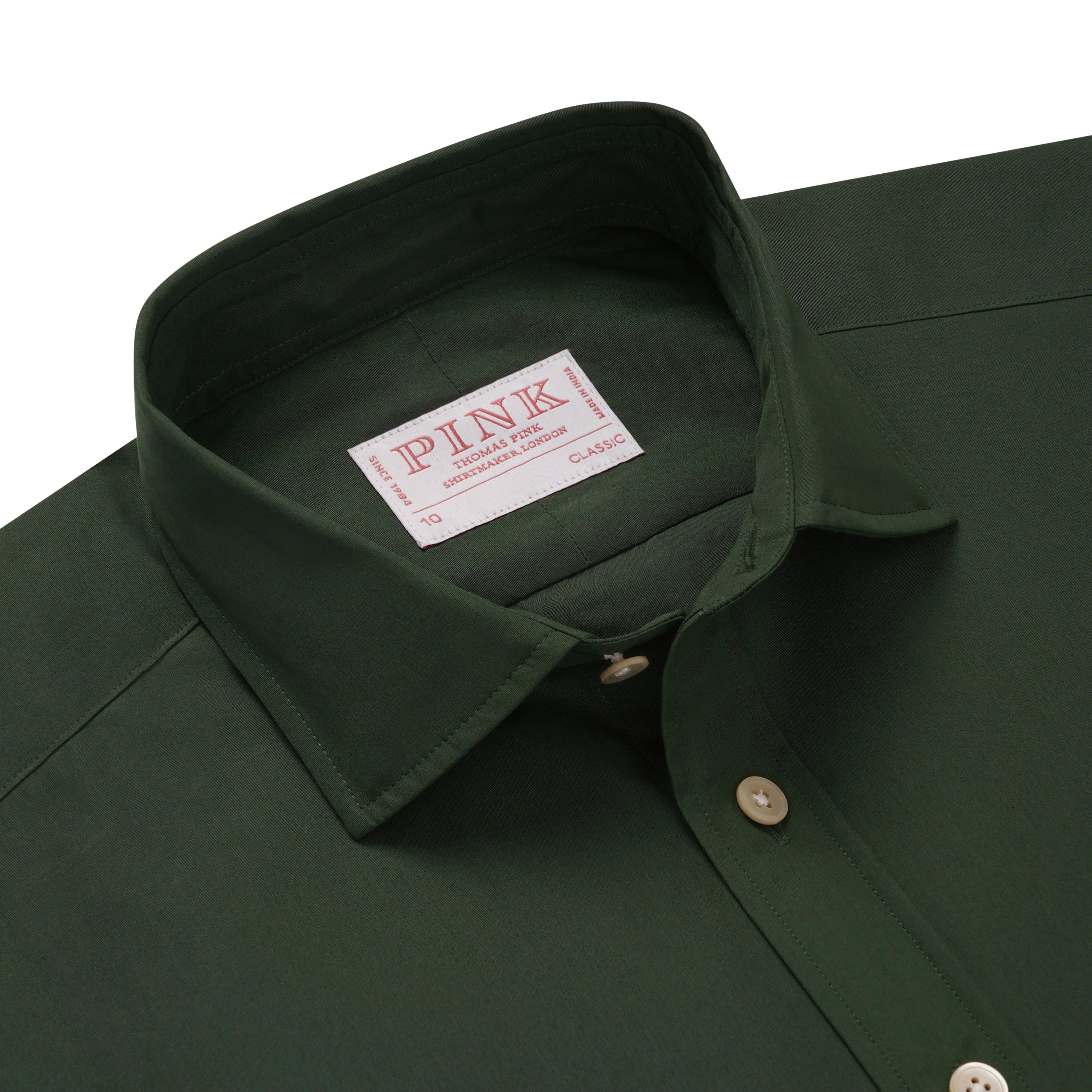 Thomas Pink Women's Classic Regent Cotton Shirt Forest Green-MALFORD OF LONDON SAVILE ROW MENSWEAR OUTLET