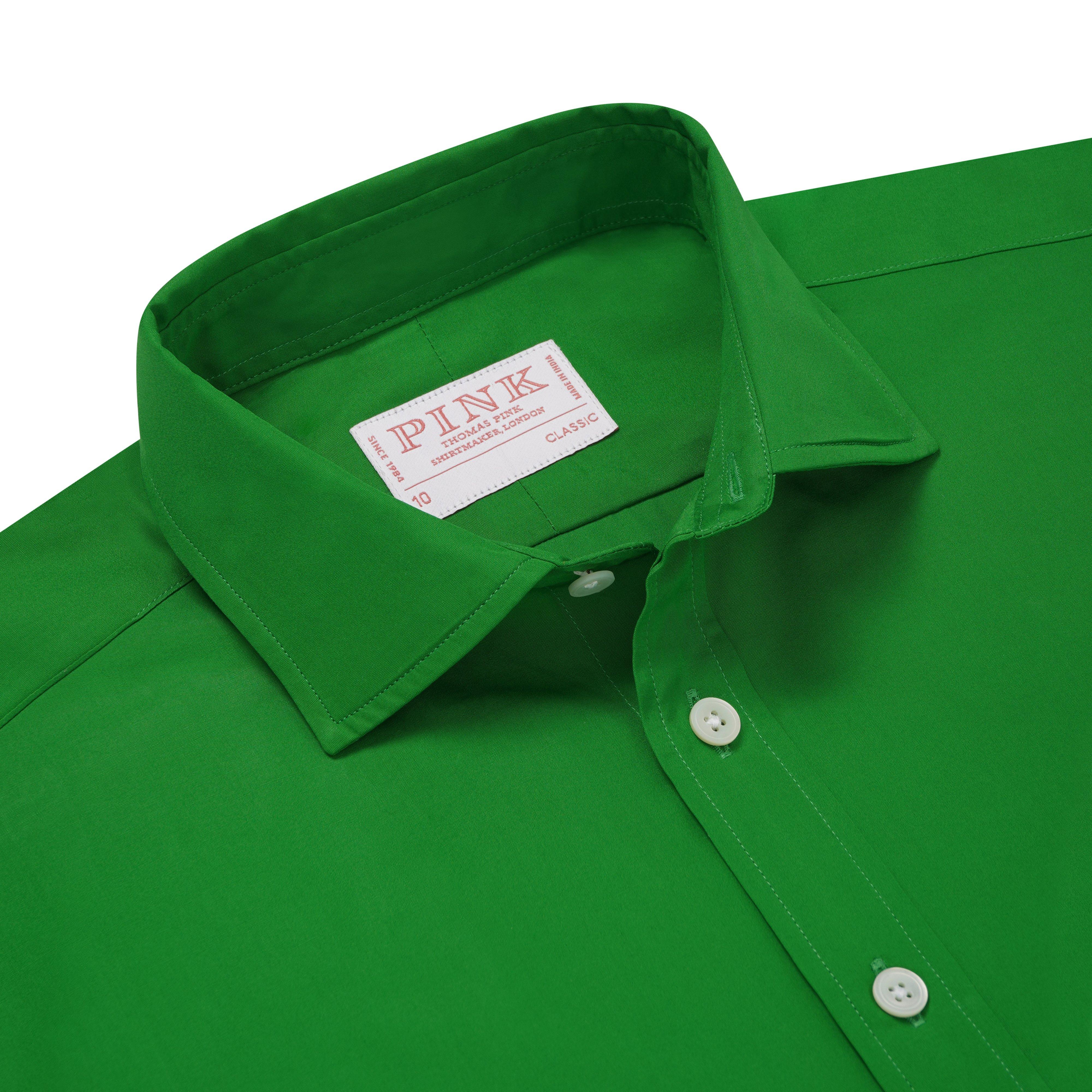 Thomas Pink Women's Classic Sea Island Cotton Shirt Green-MALFORD OF LONDON SAVILE ROW MENSWEAR OUTLET