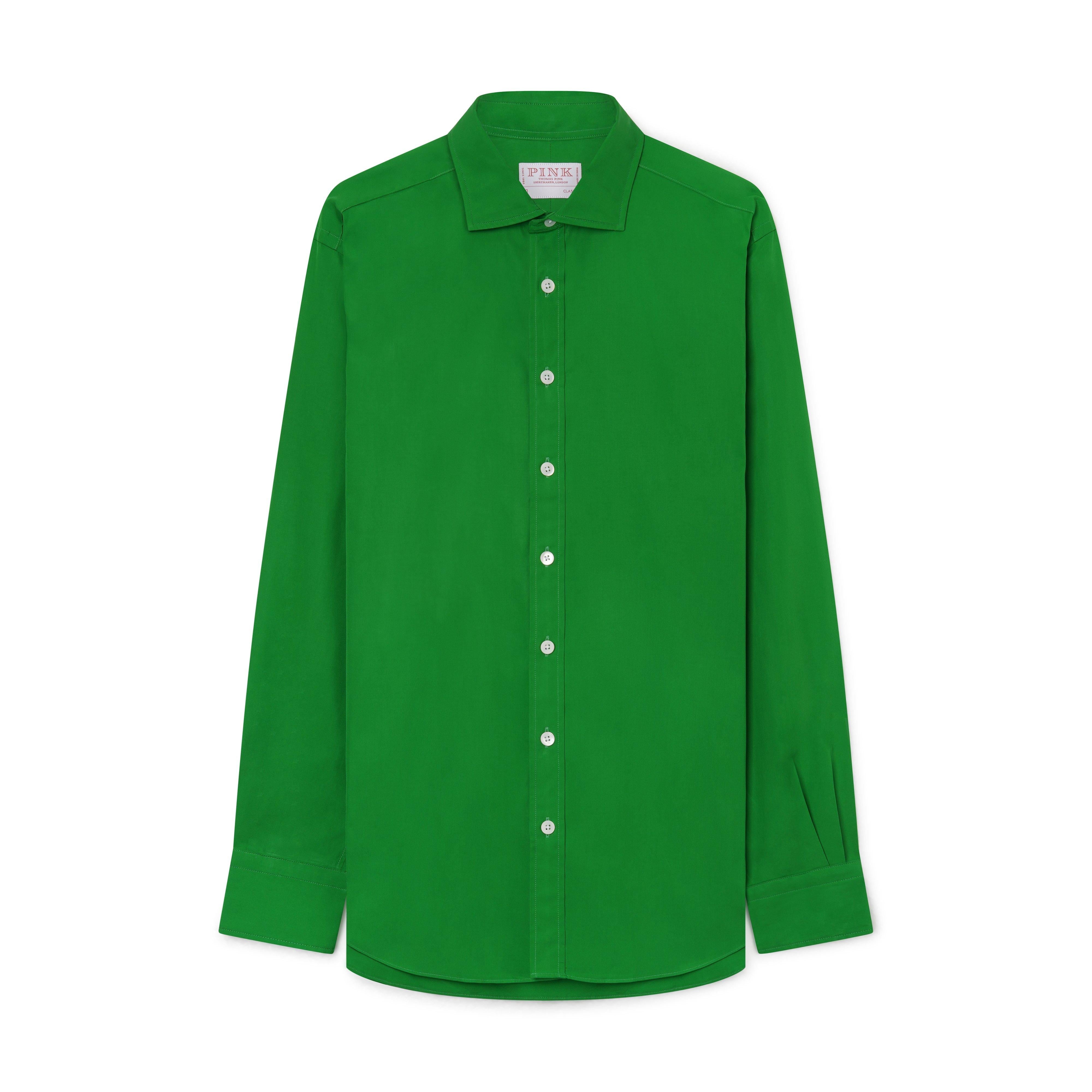 Thomas Pink Women's Classic Sea Island Cotton Shirt Green-MALFORD OF LONDON SAVILE ROW MENSWEAR OUTLET