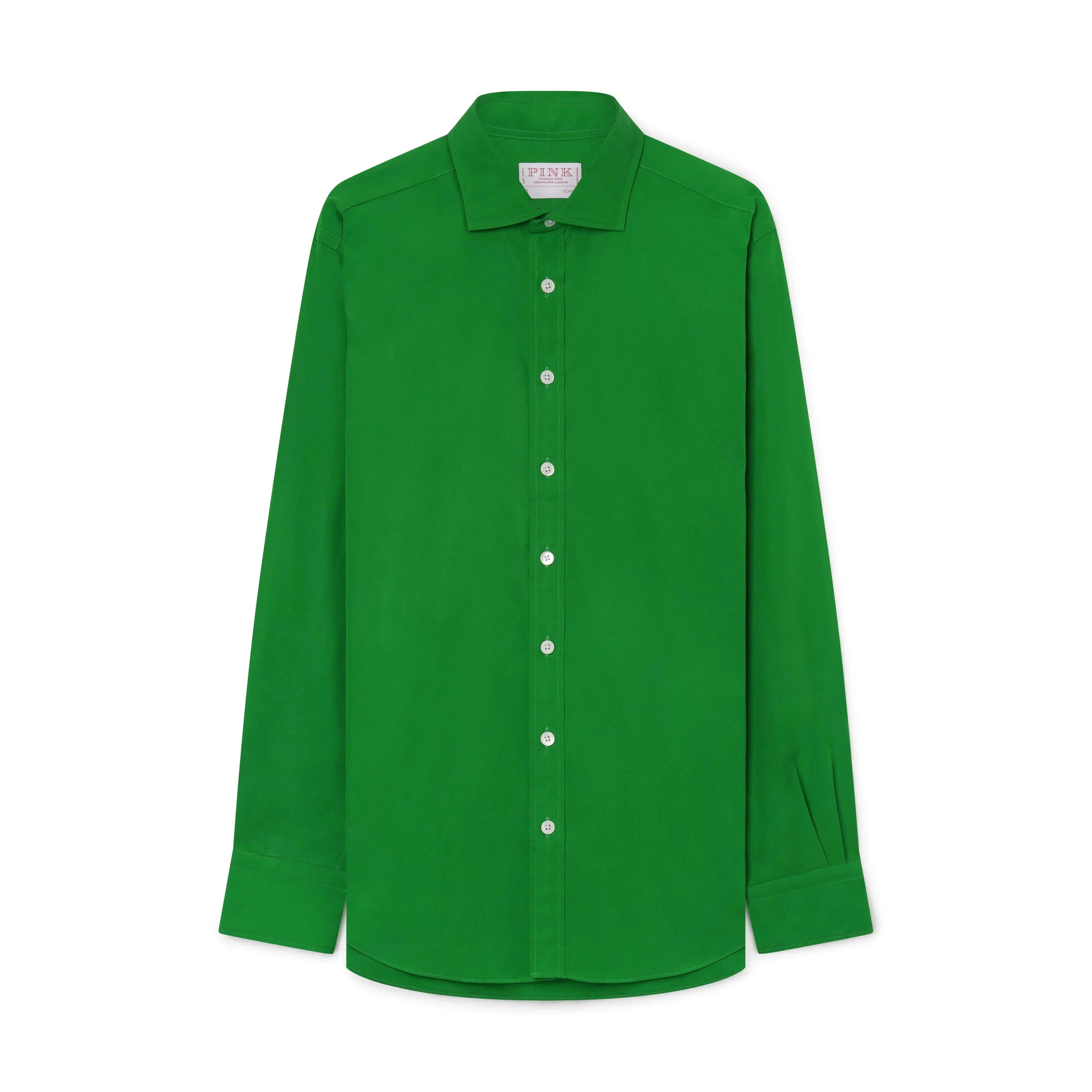 Thomas Pink Women's Classic Sea Island Cotton Shirt Green-MALFORD OF LONDON SAVILE ROW MENSWEAR OUTLET