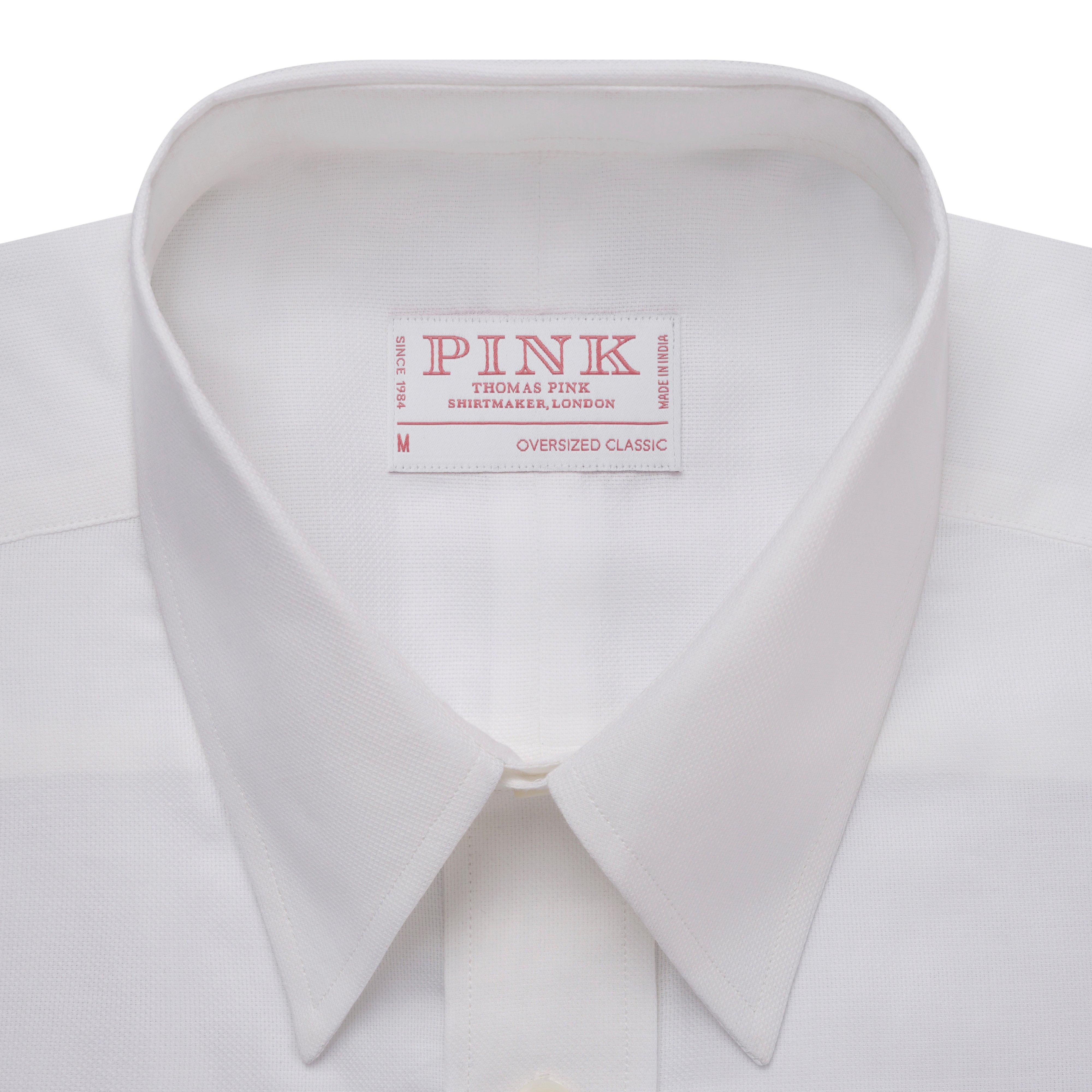 Thomas Pink Women's Oversized Fit Open Weave Shirt White-MALFORD OF LONDON SAVILE ROW MENSWEAR OUTLET