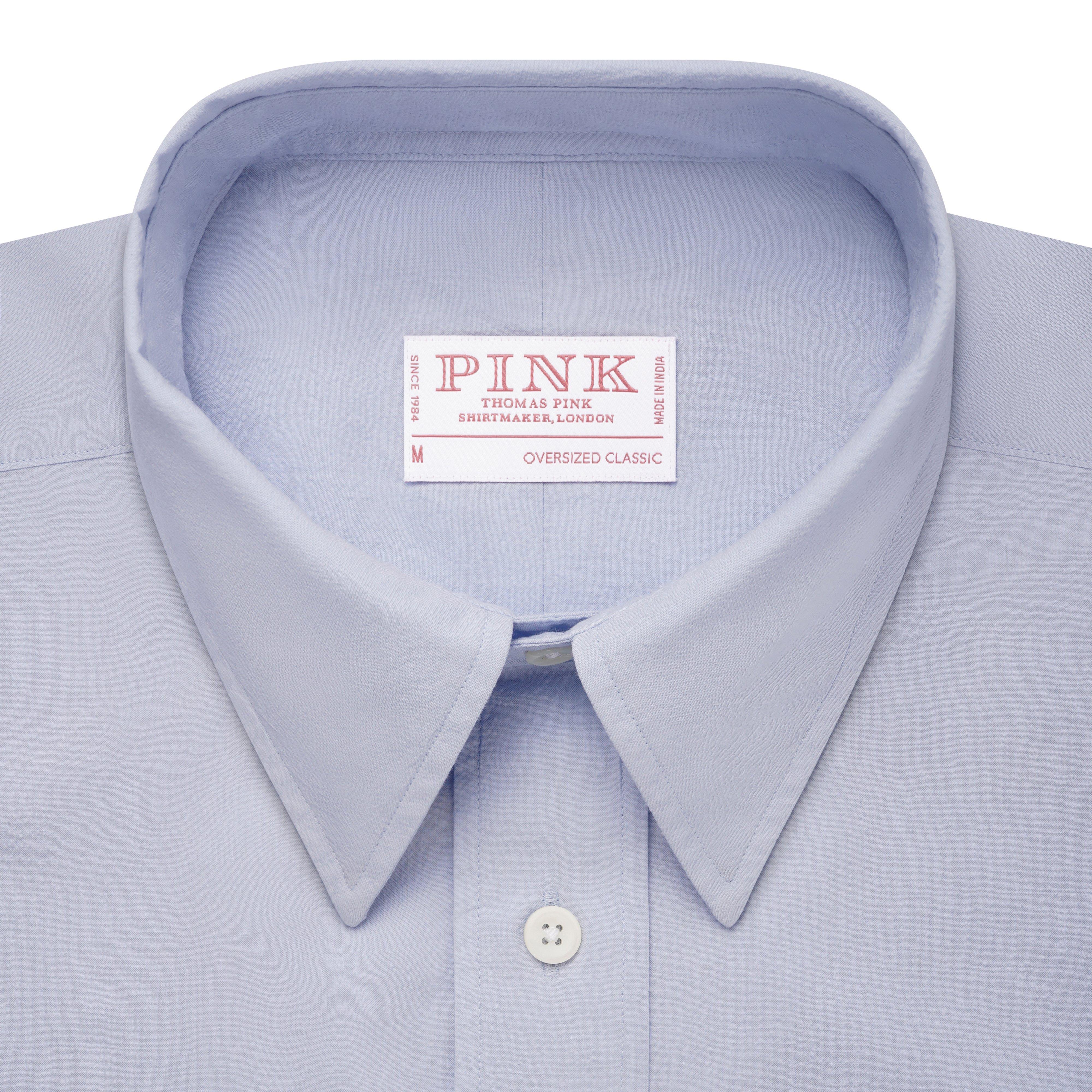 Thomas Pink Women's Oversized Fit Plain Seersucker Shirt Blue-MALFORD OF LONDON SAVILE ROW MENSWEAR OUTLET