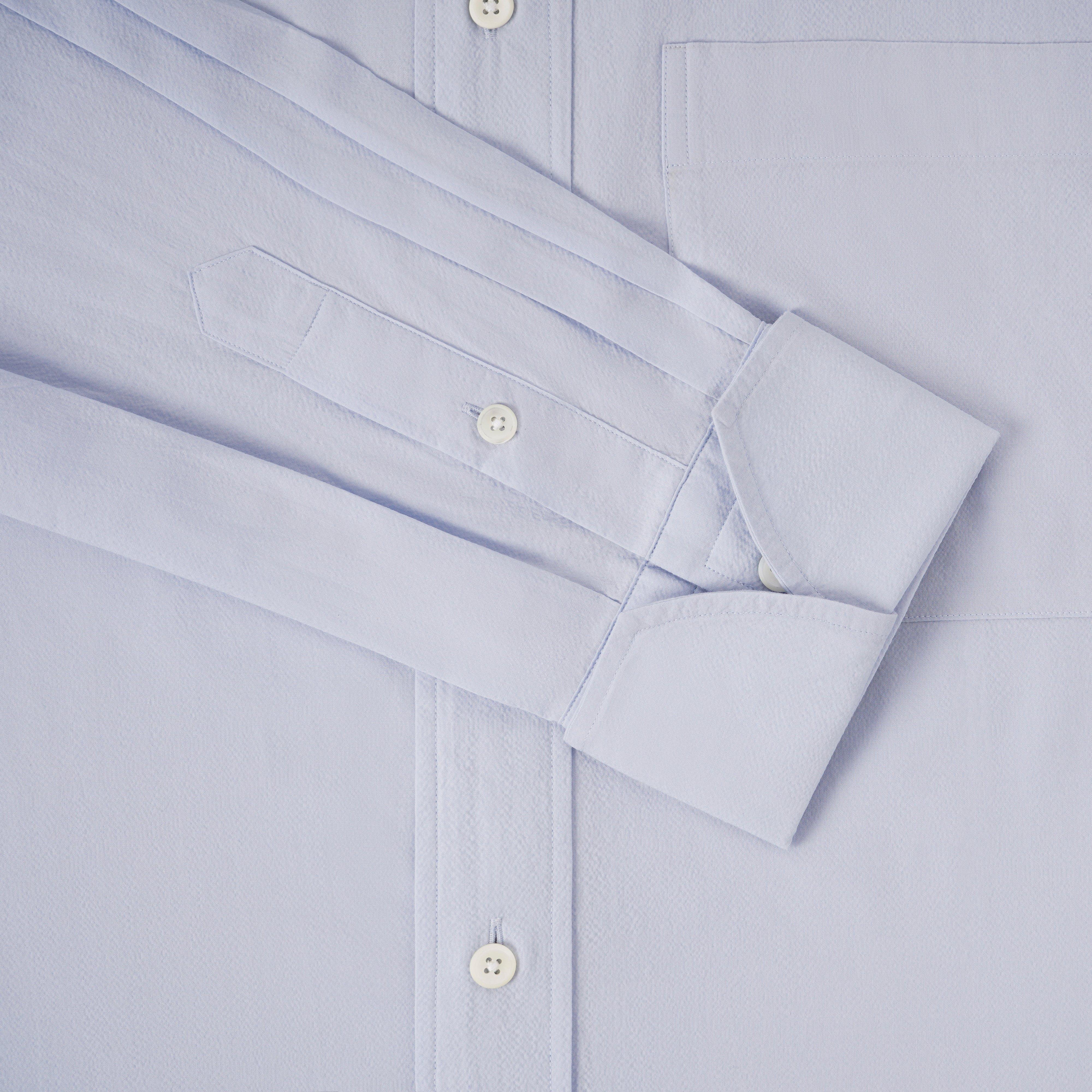 Thomas Pink Women's Oversized Fit Plain Seersucker Shirt Blue-MALFORD OF LONDON SAVILE ROW MENSWEAR OUTLET