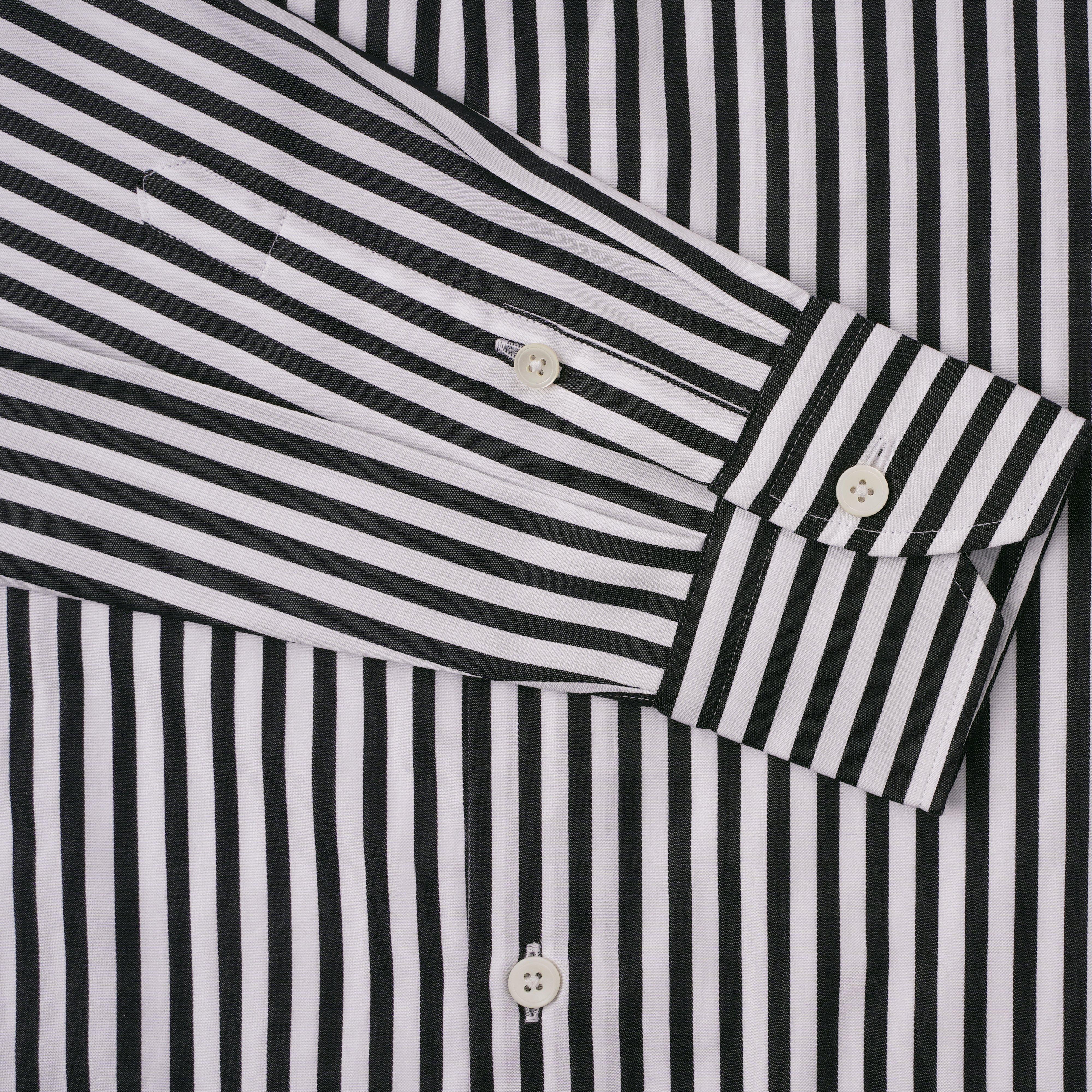 Thomas Pink Women's Tailored Capri Stripe Shirt Black/White-MALFORD OF LONDON SAVILE ROW MENSWEAR OUTLET