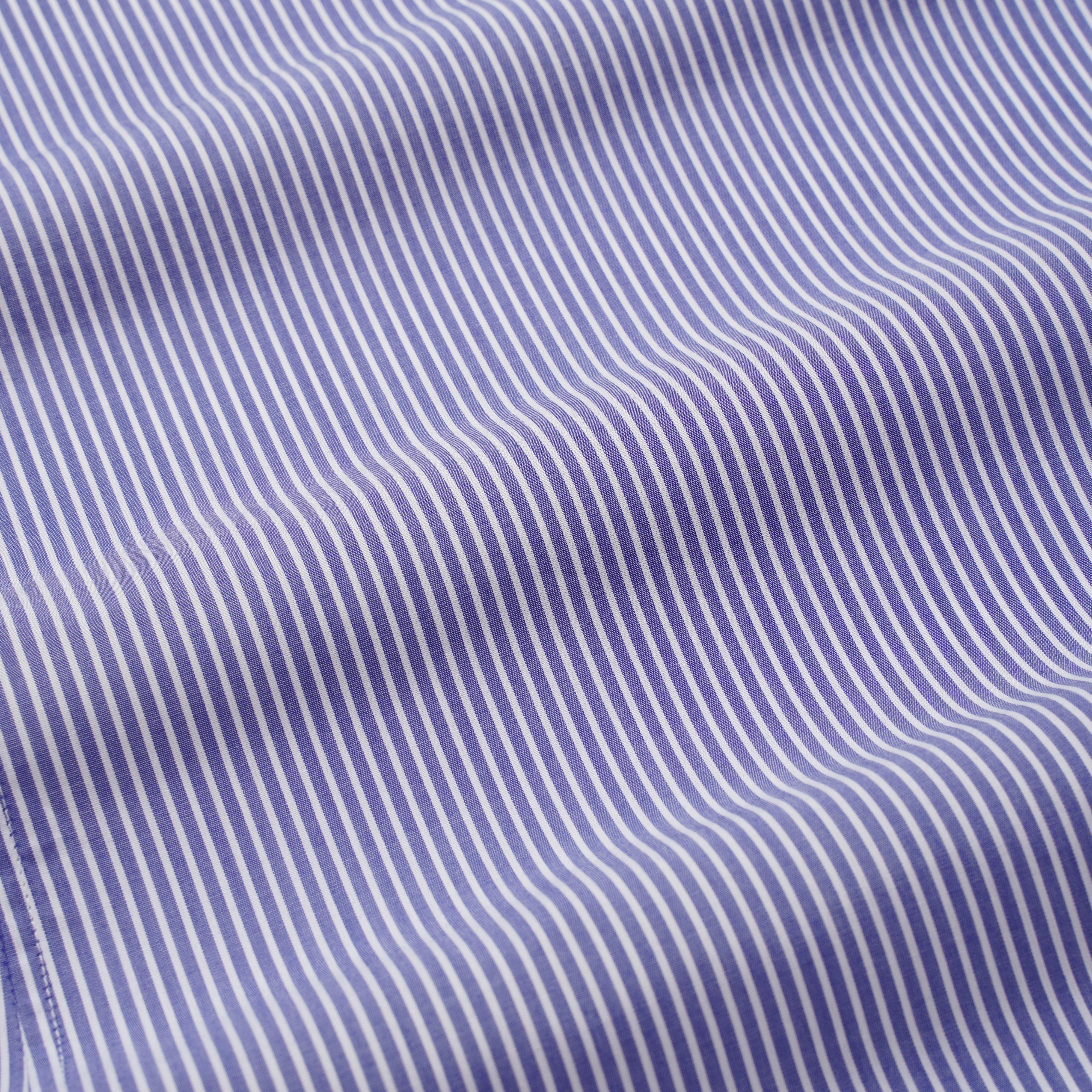 Thomas Pink Women's Tailored Fine Bengal Stripe Shirt Blue/White-MALFORD OF LONDON SAVILE ROW MENSWEAR OUTLET