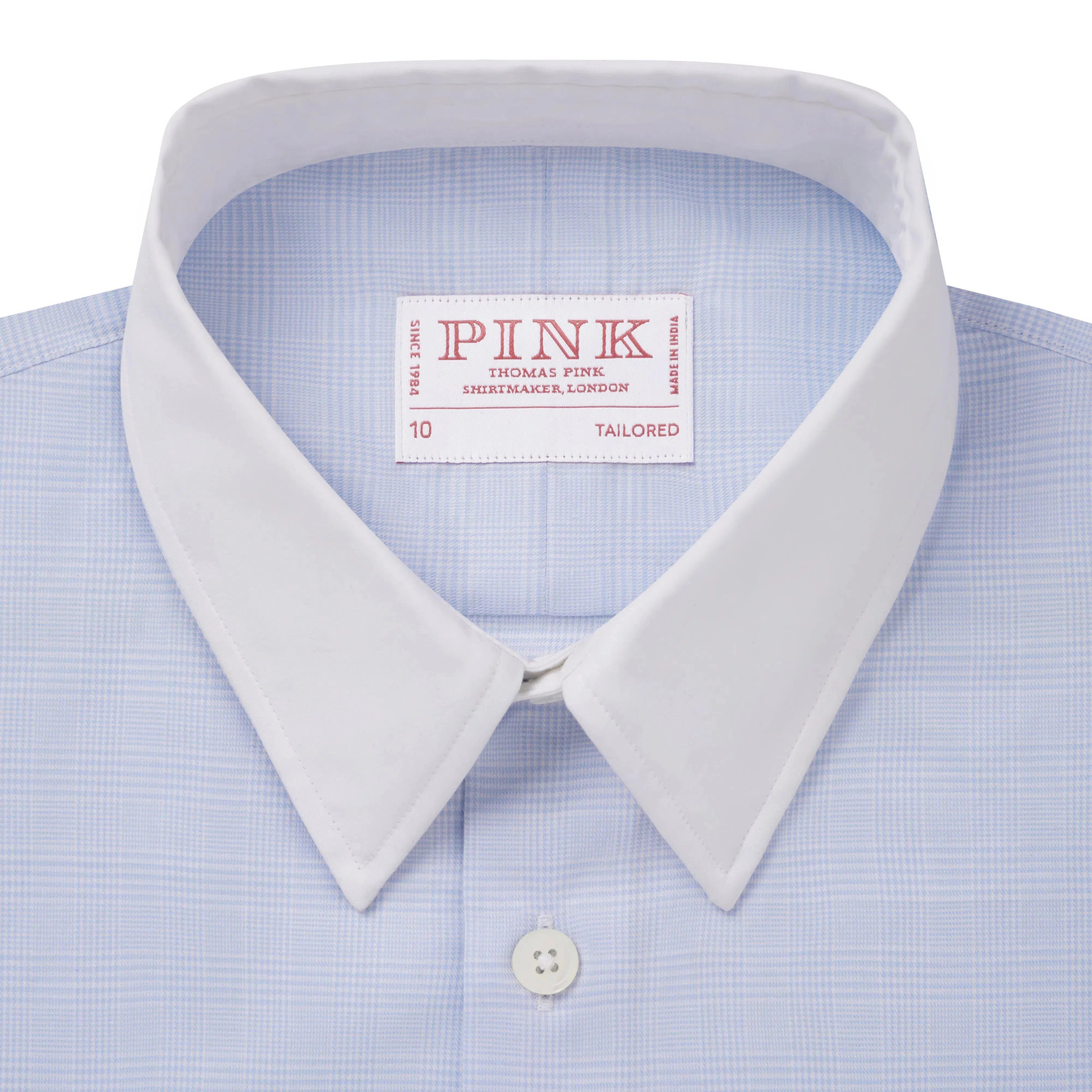 Thomas Pink Women's Tailored Fit Prince of Wales Check Shirt Blue-MALFORD OF LONDON SAVILE ROW MENSWEAR OUTLET