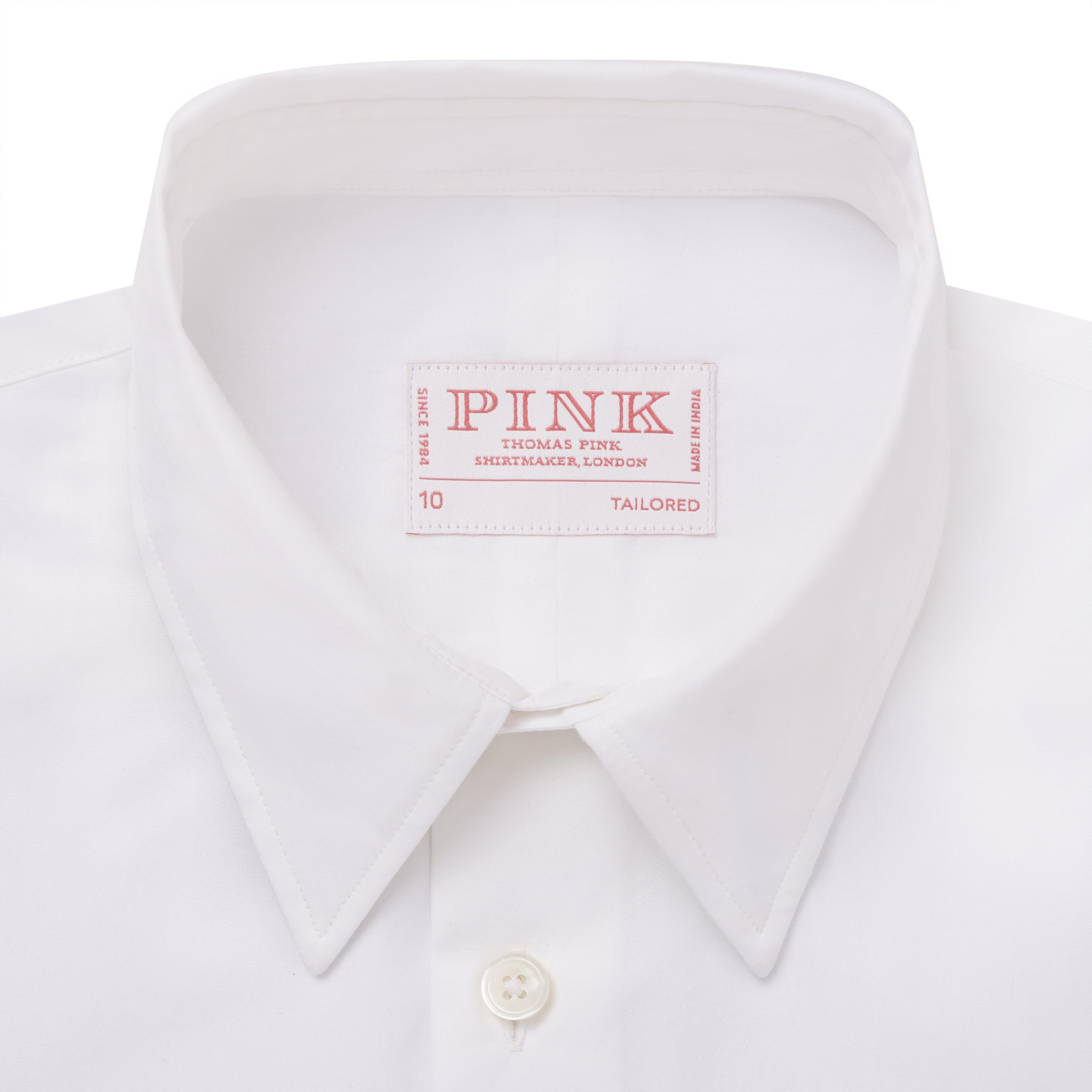 Thomas Pink Women's Tailored Plain Cotton Poplin Shirt White-MALFORD OF LONDON SAVILE ROW MENSWEAR OUTLET