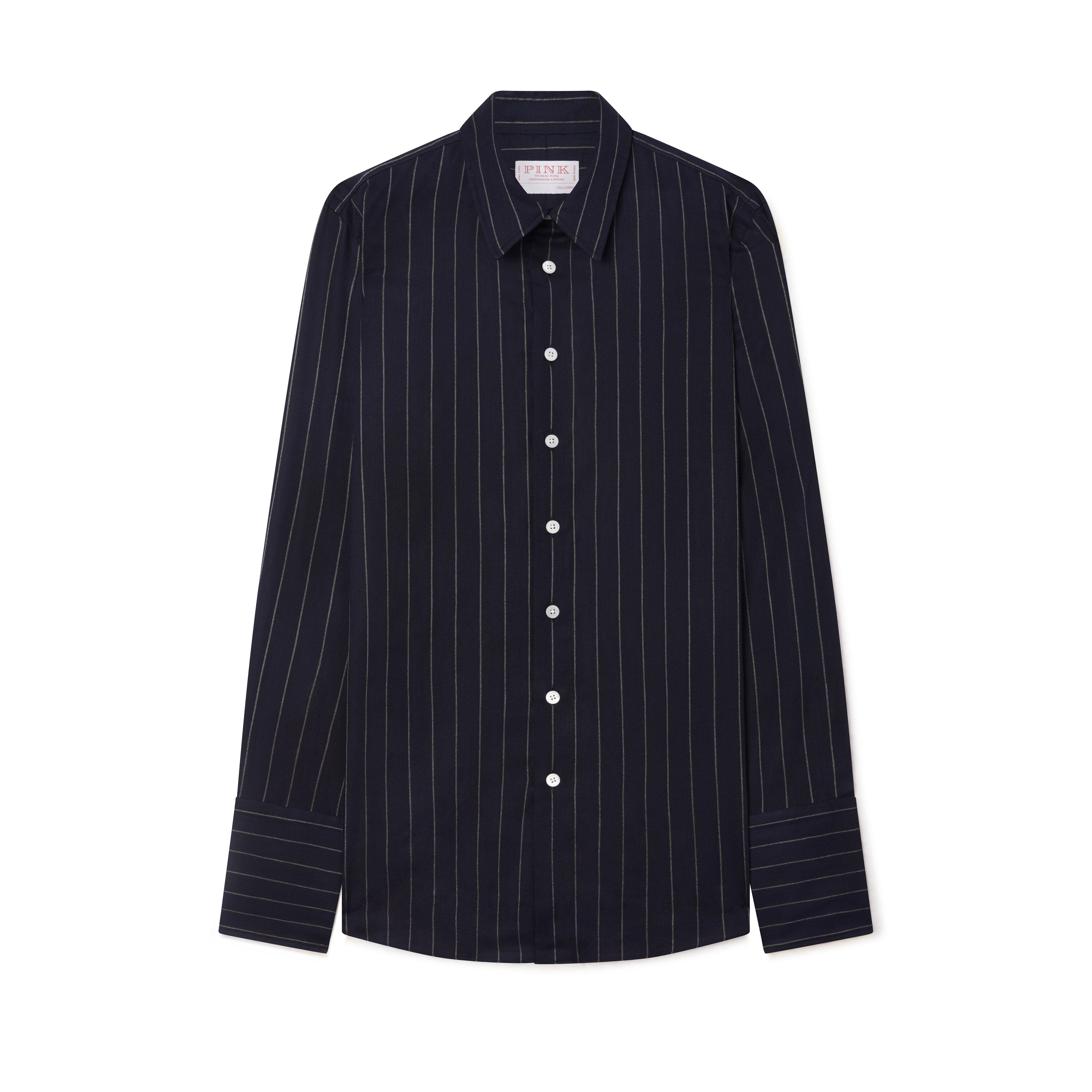 Thomas Pink Women's Tailored Rope Stripe Shirt-MALFORD OF LONDON SAVILE ROW MENSWEAR OUTLET