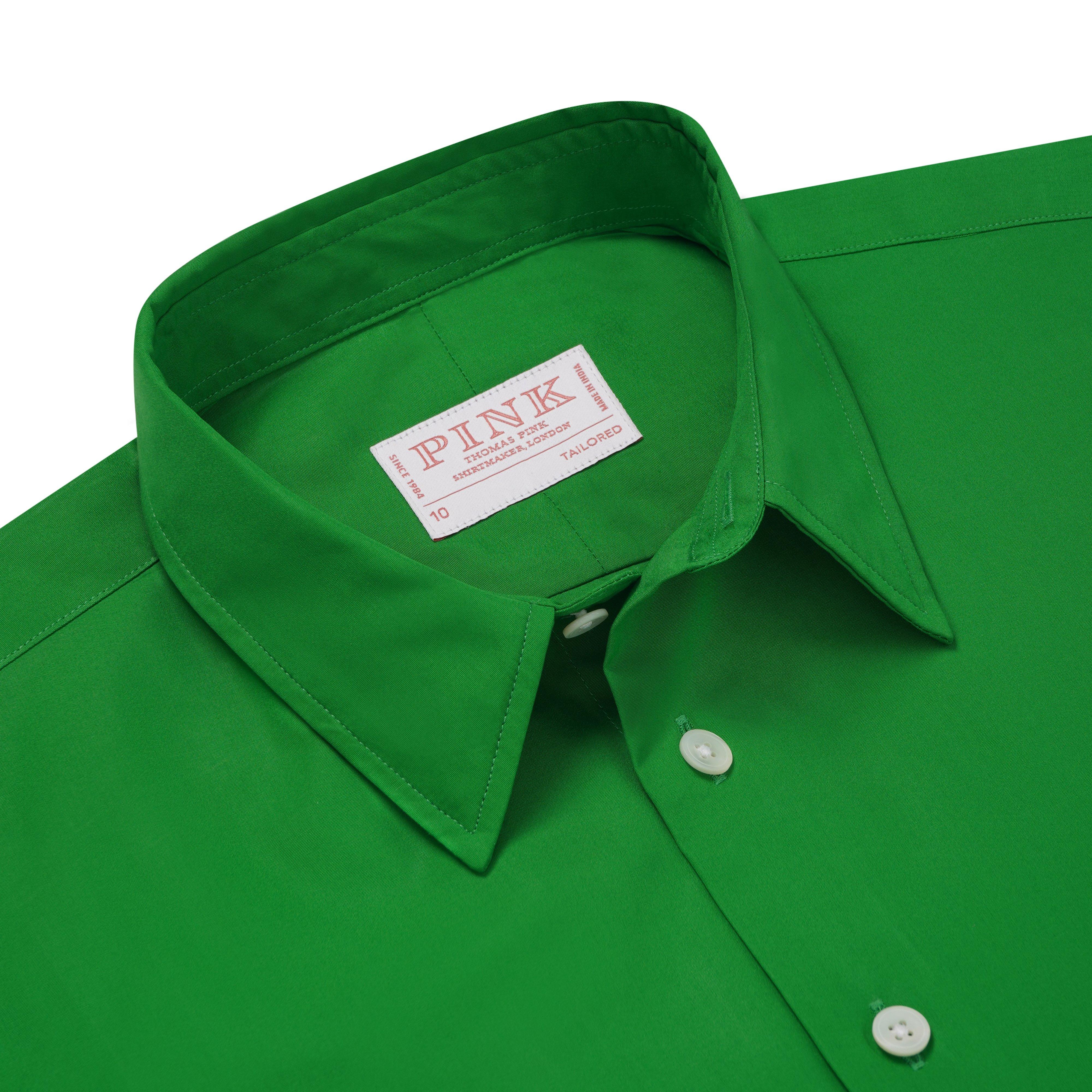 Thomas Pink Women's Tailored Sea Island Cotton Shirt Green-MALFORD OF LONDON SAVILE ROW MENSWEAR OUTLET